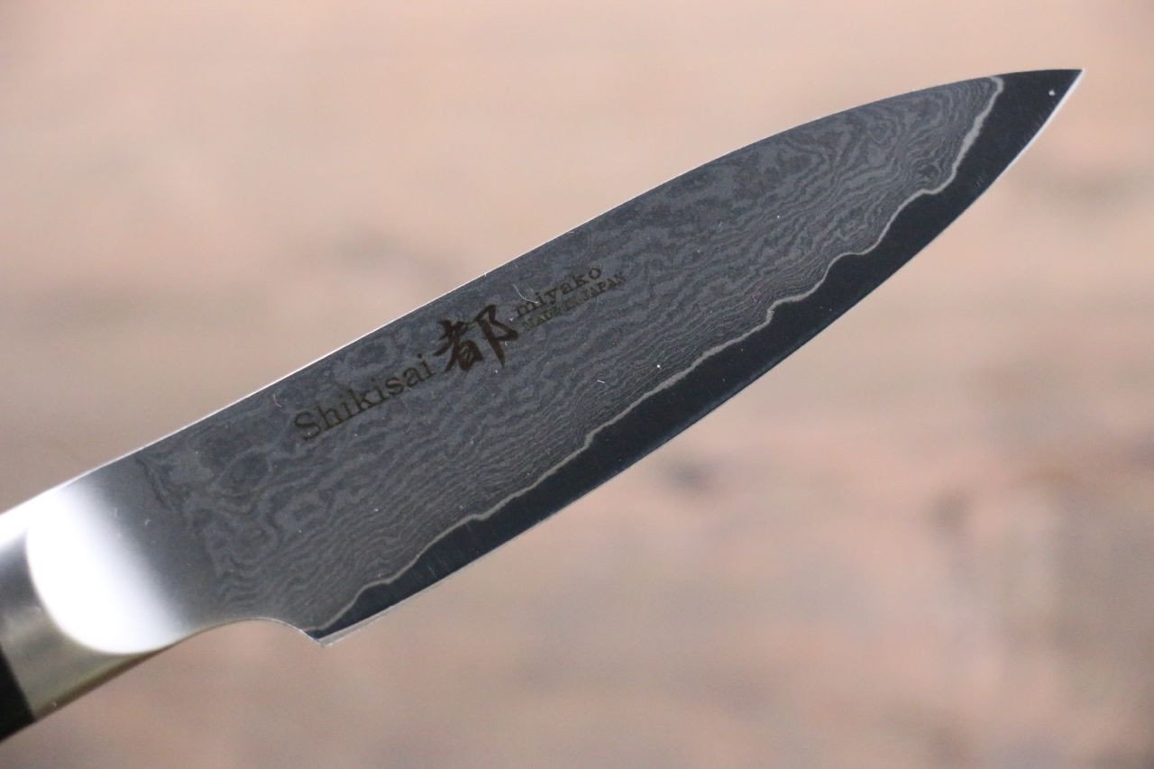 Premium Miyako AUS8 33-Layer Damascus Steel Paring Knife - 85mm Blade for Precision Slicing, Peeling & Garnishing - Perfect for Kitchen, Camping & Culinary Gifts