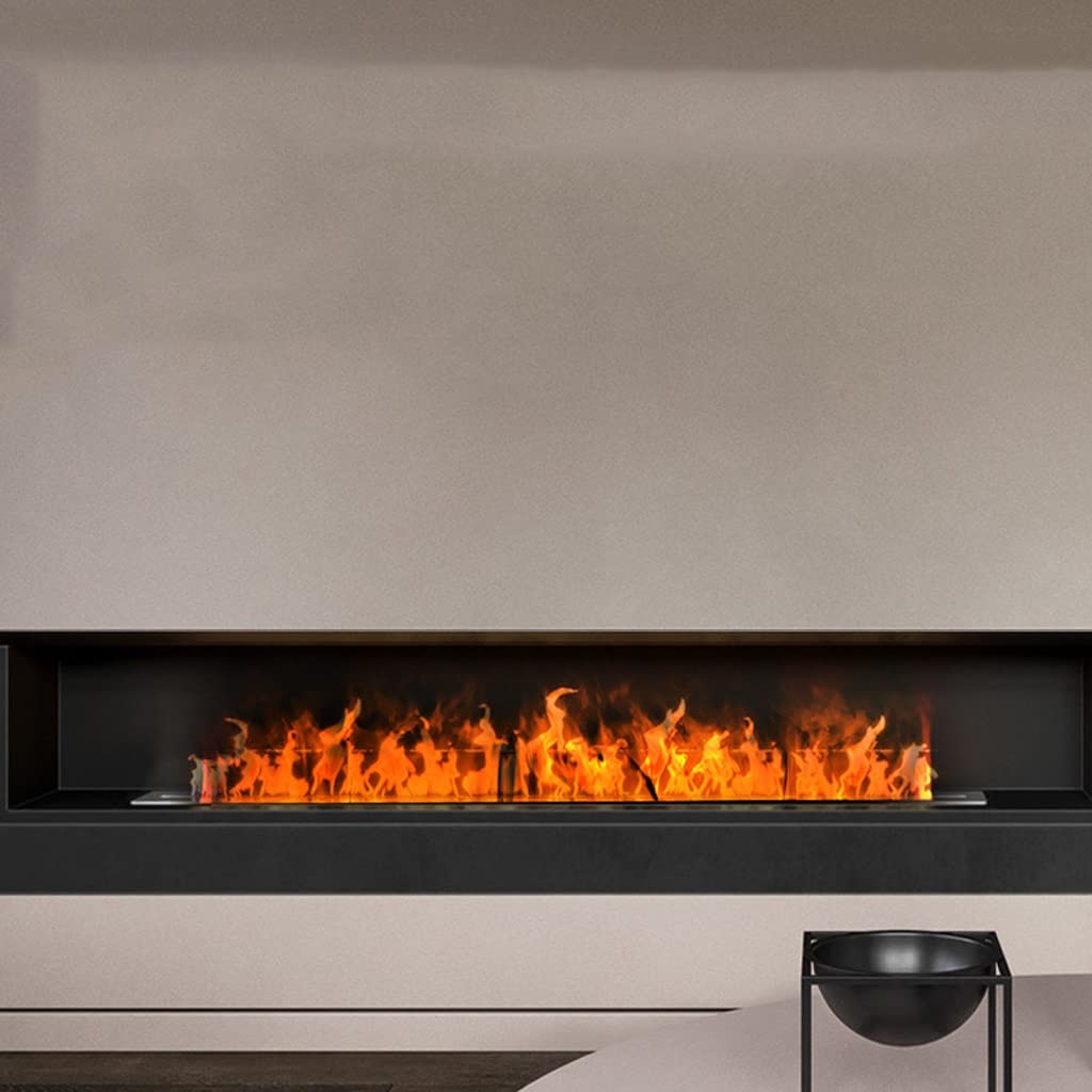 Modern Electric Fireplace TV Stand with 3D Atomization & Super Long Simulation Flame - Space Saving Built-in Heater for Living Room, Bedroom, and Home Decor (Size D) - Perfect for Cozy Winter Nights and Stylish Interior Design