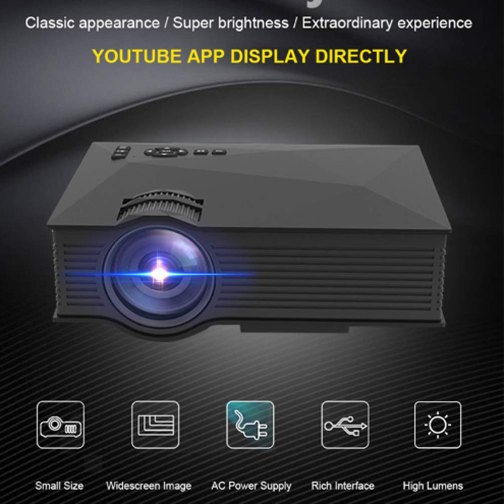 Full HD 1080P Portable Projector - 12,000 Lumens Mini Home Theater Projector with HDMI/VGA/USB/AV Inputs for Smartphones, Laptops, TV & Gaming | Perfect for Movie Nights, Presentations & Outdoor Entertainment
