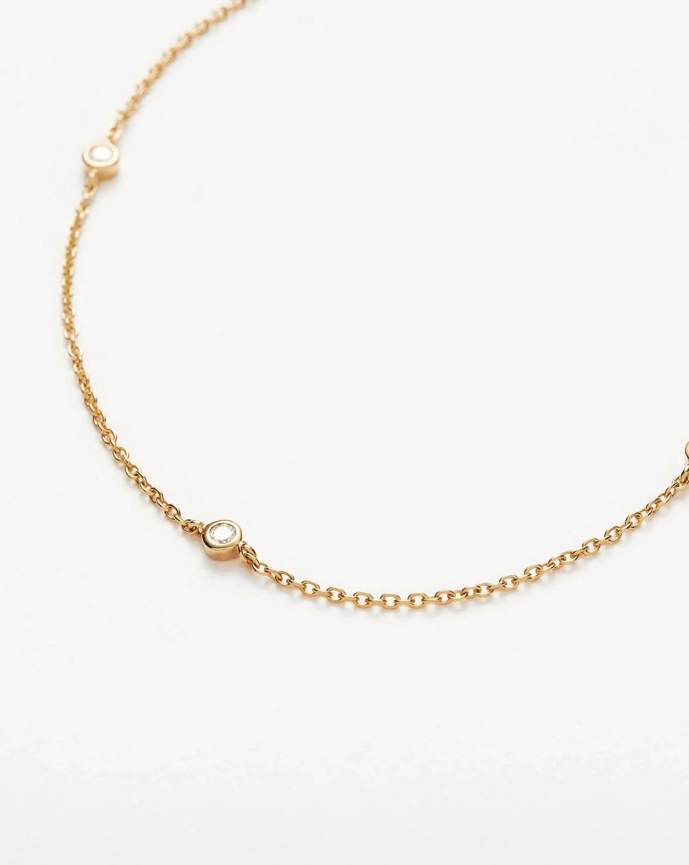 14K Solid Gold Floating Diamond Necklace - Dainty & Elegant Jewelry for Women | Perfect for Weddings, Anniversaries & Special Occasions