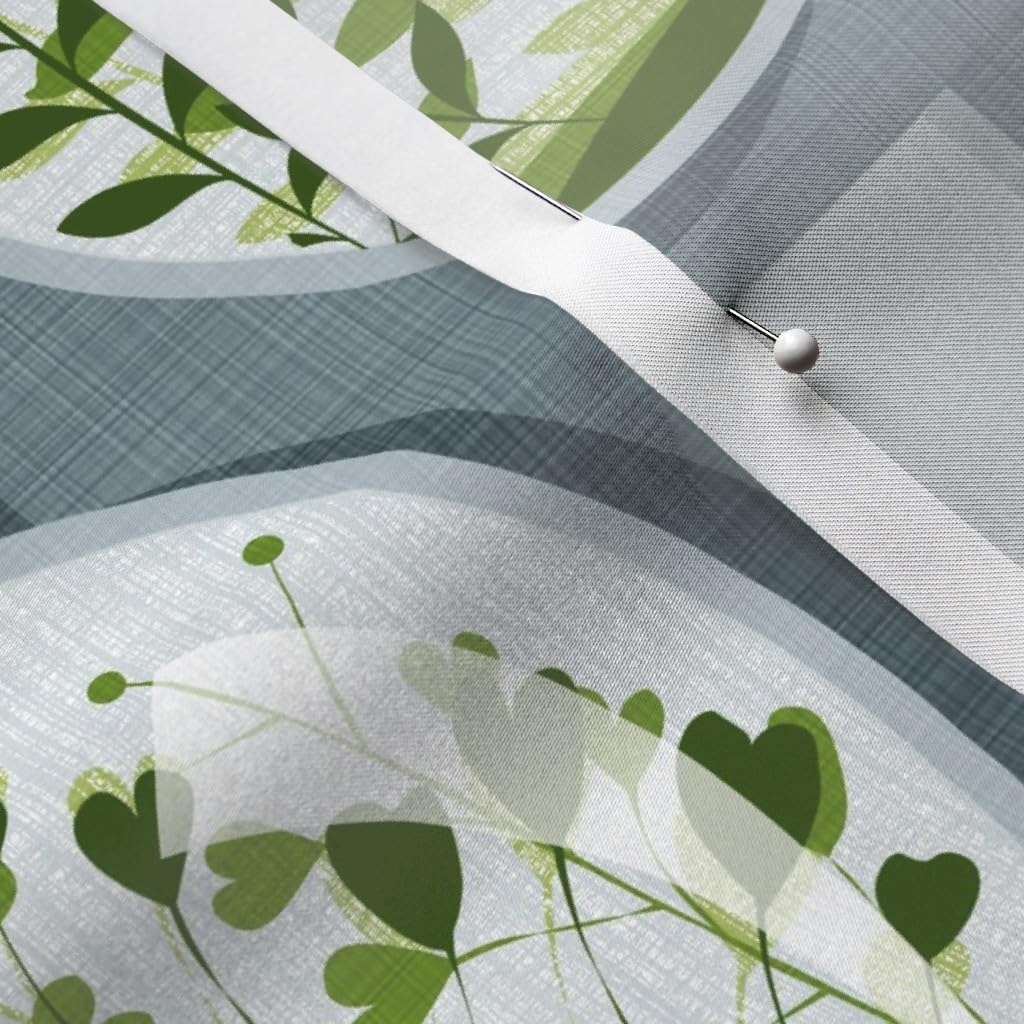 Tiny Planets Garden Butterfly Botanical Science Earth Print Satin Fabric by The Yard - Premium Sewing Material for Apparel, Lining, Fashion, Blankets & Home Decor | Perfect for DIY Projects, Quilting, and Unique Gift Ideas