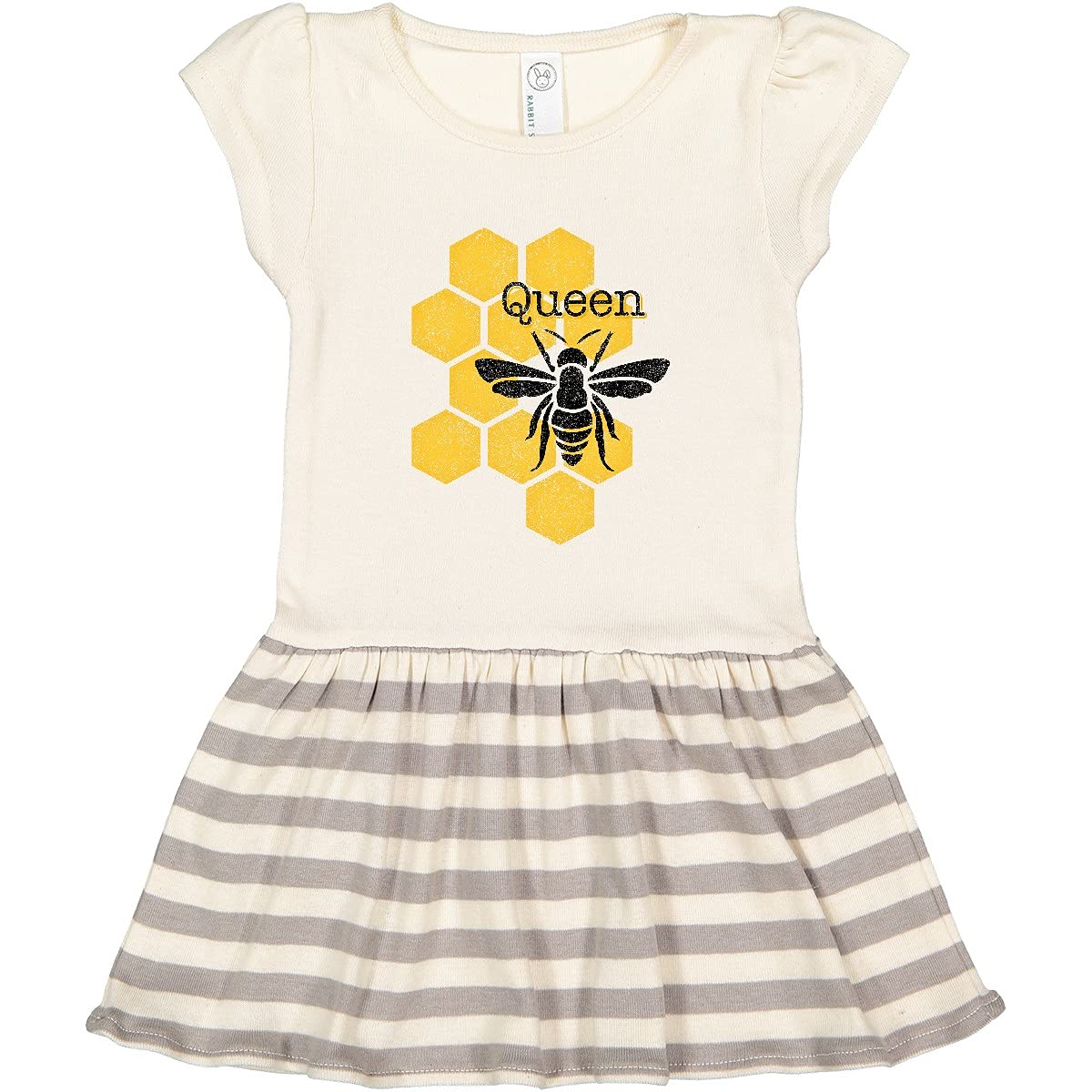 Inktastic Honeycomb Queen Bee Toddler Dress - Cute & Comfortable Baby Girl Outfit for Playdates, Parties & Photos