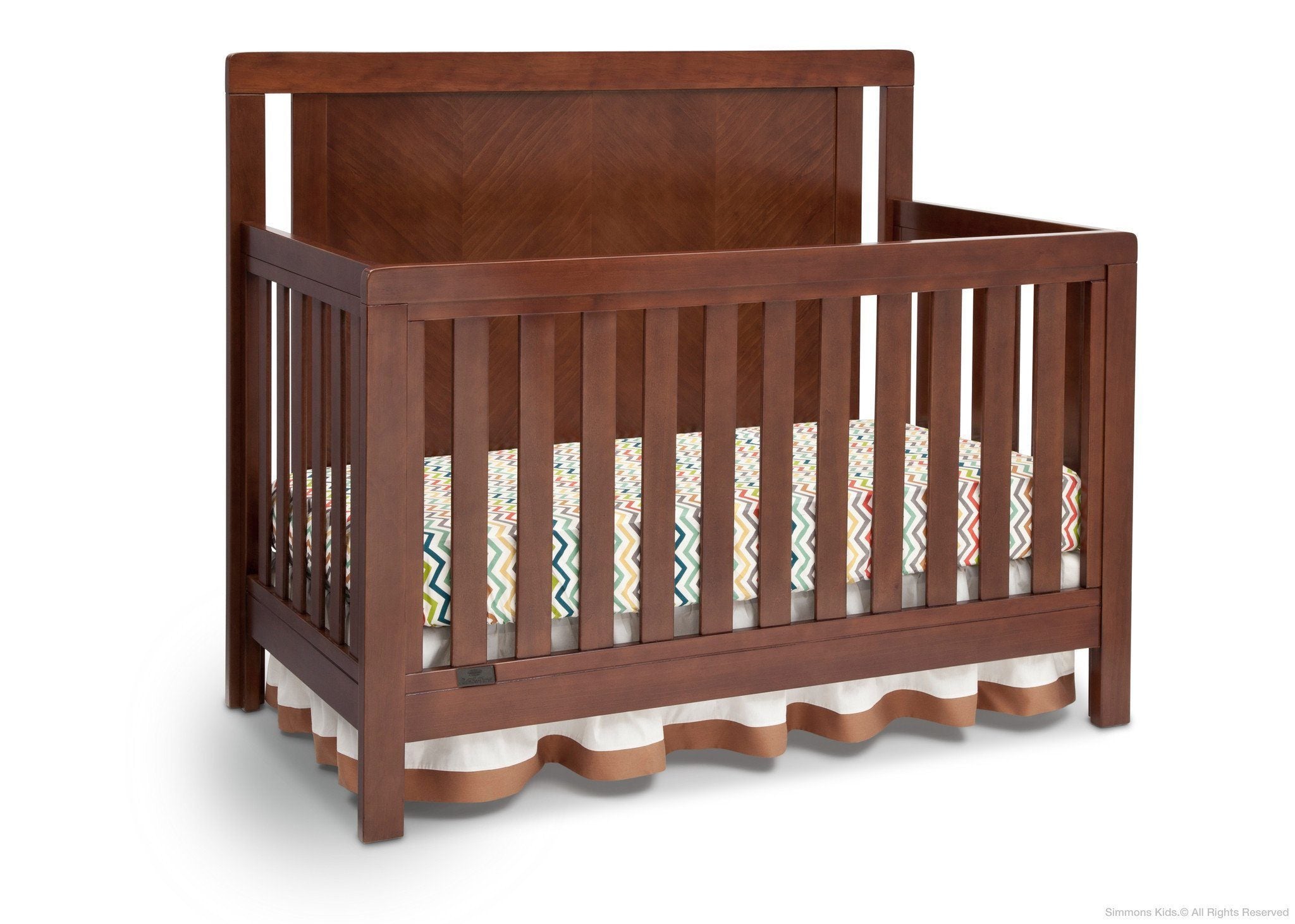 Chevron Crib 'N' More - Stylish Baby Crib with Storage for Nursery, Perfect for Newborns & Toddlers - Ideal for Small Spaces & Modern Nurseries