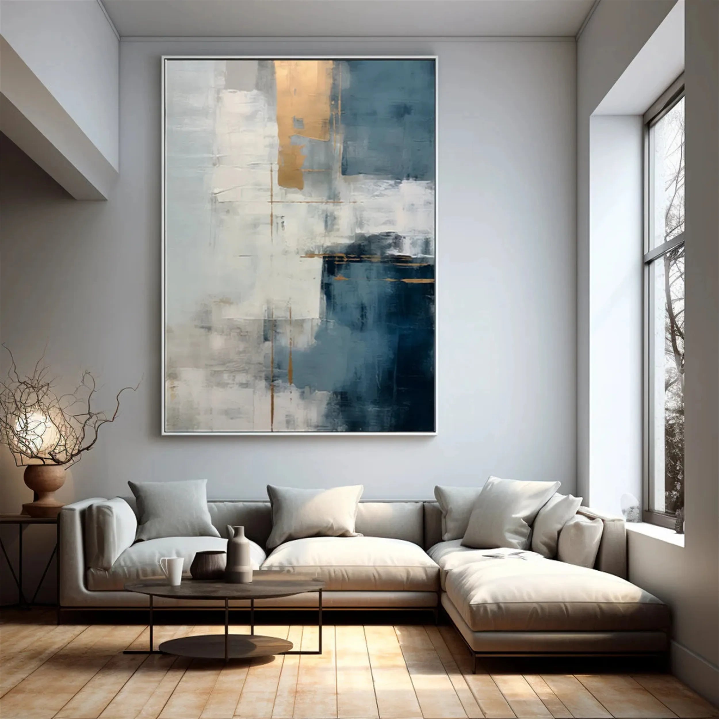 Abstract Painting #AB 124 - Modern Wall Art for Home & Office Decor - Perfect for Living Room, Bedroom or Workspace