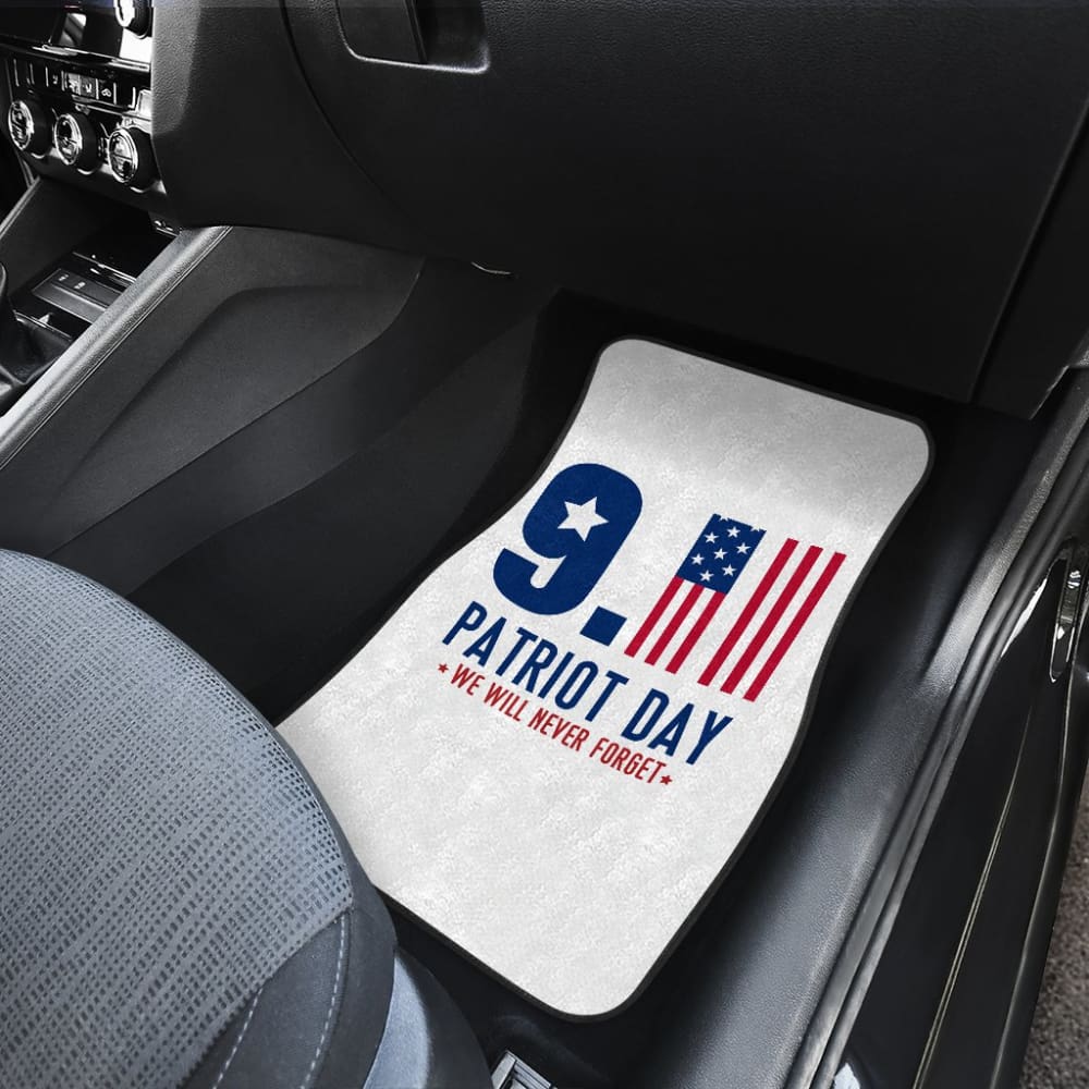 Patriotic 09.11 Never Forget Car Floor Mats - Perfect Gift for Memorial Day, Veterans Day & Patriot Day - Durable Custom Car Accessories for Trucks, SUVs & Sedans