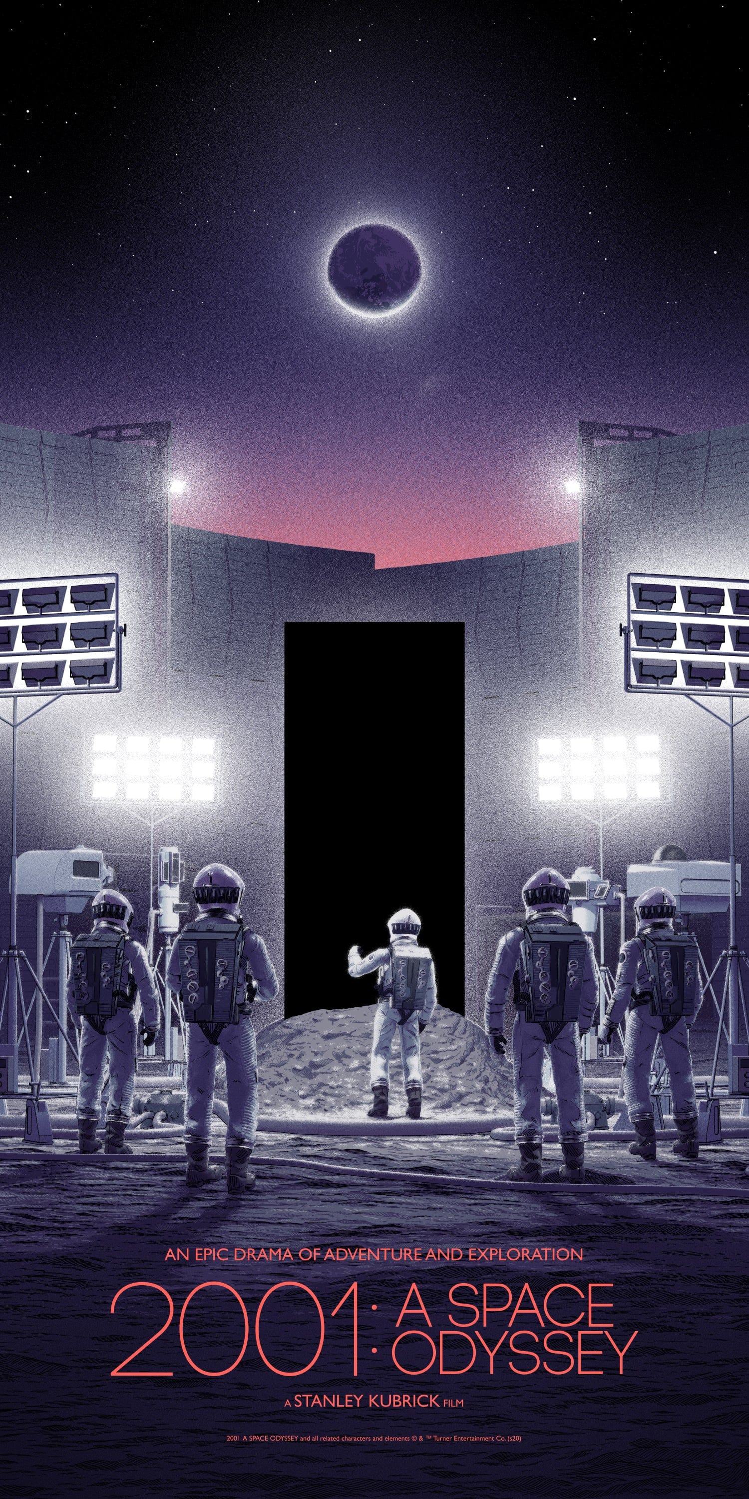 2001: A Space Odyssey TMA-1 Movie Poster - Vintage Sci-Fi Wall Art for Home Theater & Office Decor