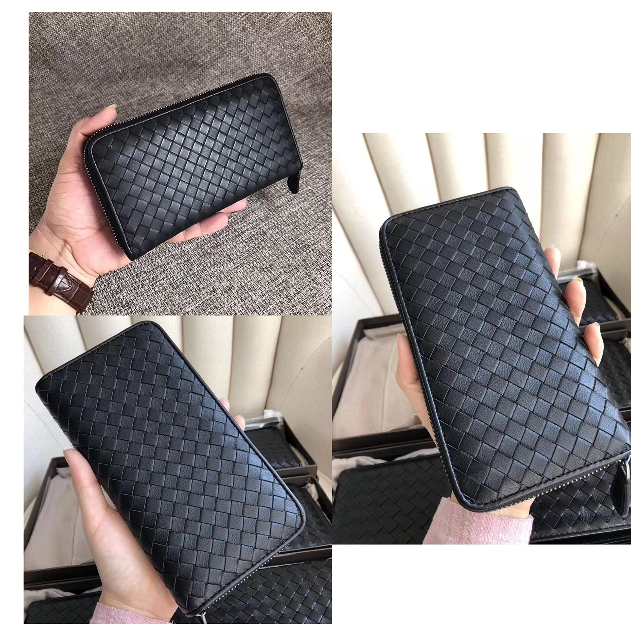 DORIS&JACKY RFID Leather Wallet for Women - Travel Wristlet Bag with Zipper (Large Capacity) for Daily Use & Shopping