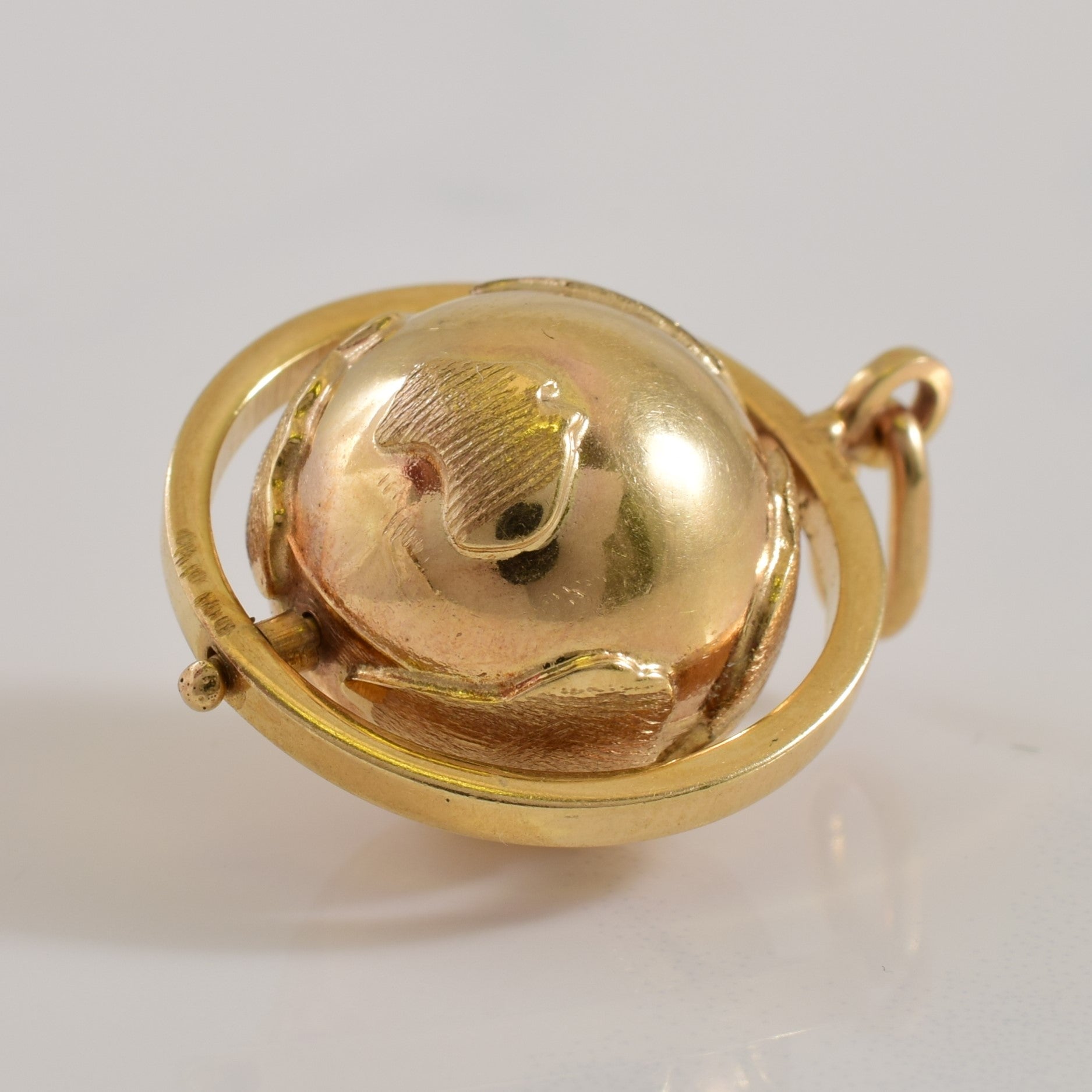 10K Yellow Gold Earth Charm Pendant Necklace - Elegant Jewelry for Women, Perfect for Gifts, Earth Day, Nature Lovers & Boho Style