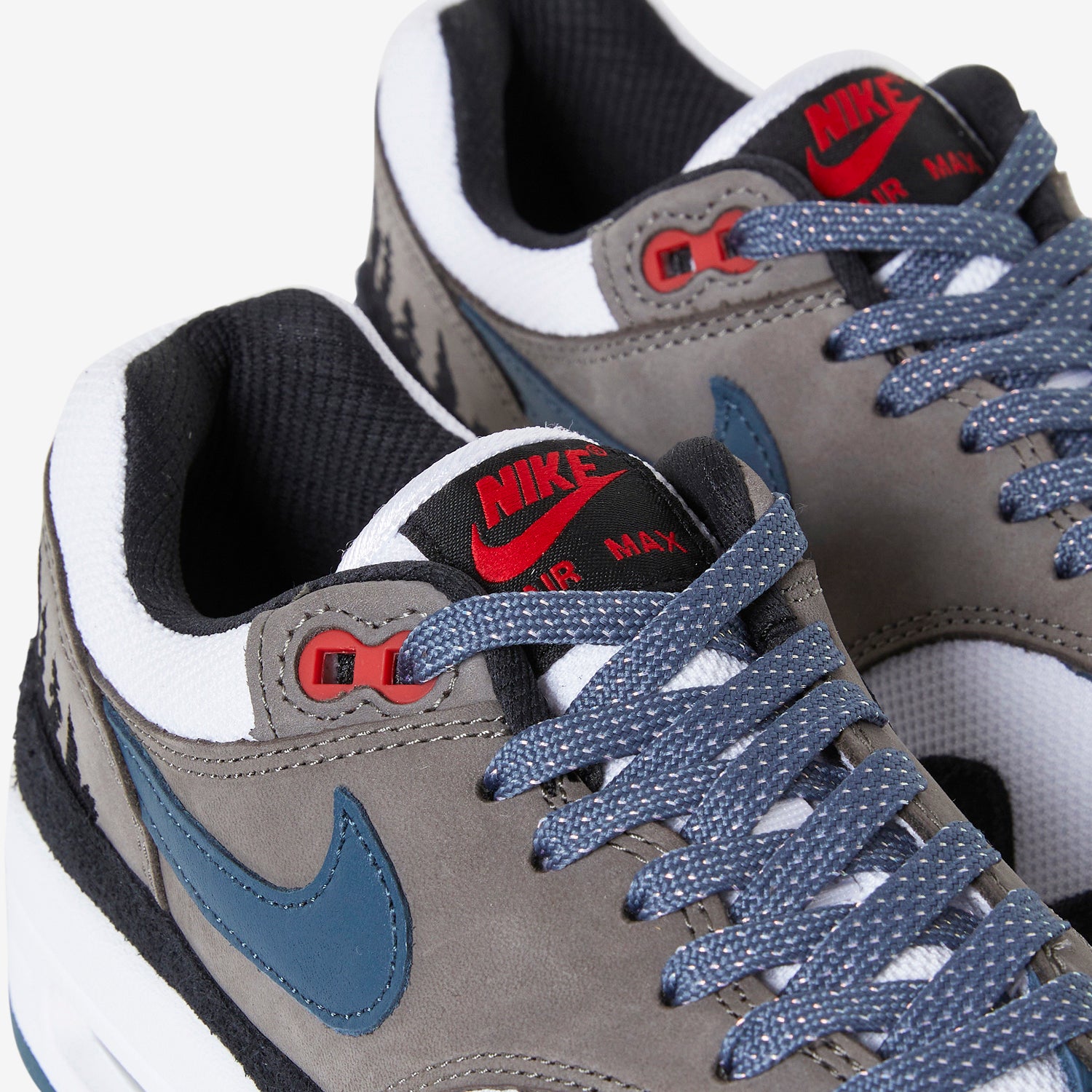 Nike Air Max 1 PRM Sneakers - White, Slate Blue, Black & Soft Grey Color Options | Comfortable Running Shoes for Men & Women | Perfect for Gym, Jogging & Casual Wear
