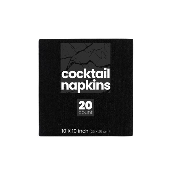 Premium Disposable Black Paper Napkins - 20 Pack for Parties, Weddings & Events - Eco-Friendly & Absorbent Dinner Napkins