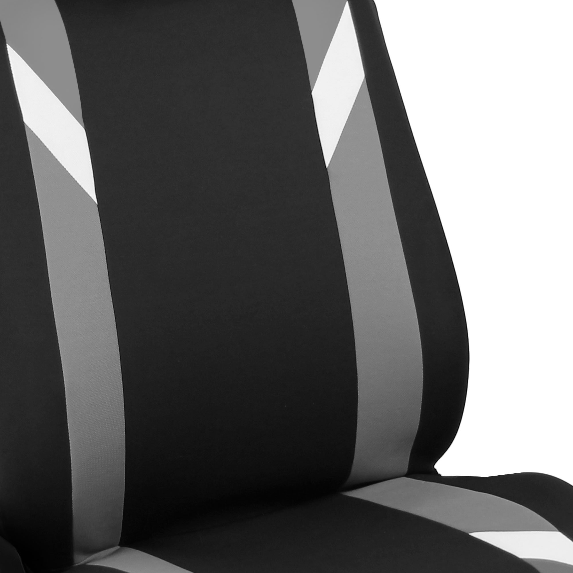Premium Universal Fit Car Seat Covers Full Set - Modern Gray & Black Design, Airbag Compatible, Split Rear Seat Protection for Cars, Trucks & SUVs | Perfect for Daily Commuting, Road Trips & Family Travel