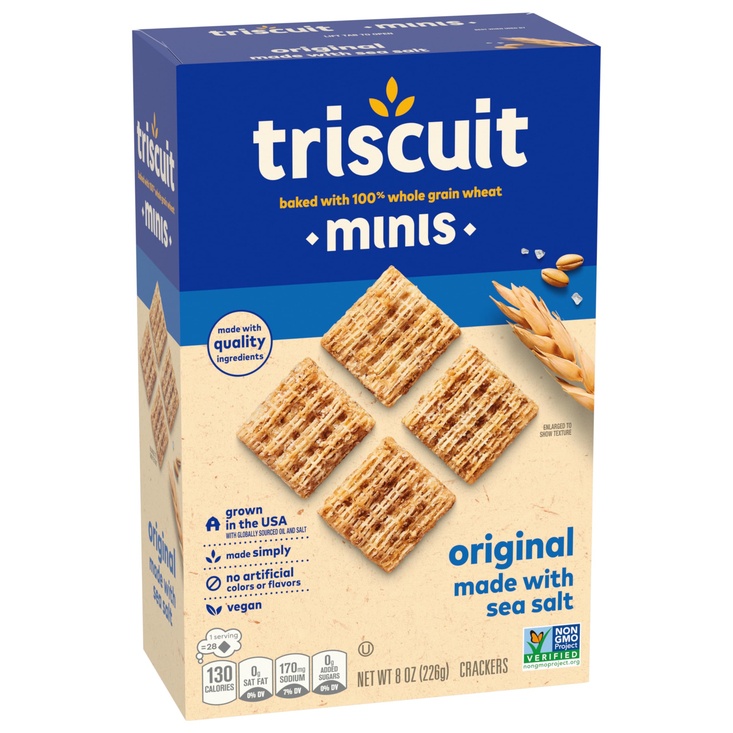 **Triscuit Minis Original Whole Grain Wheat Crackers - Vegan, Gluten-Free, Bulk Snacks (6-8 oz Boxes) - Perfect for Lunchboxes, Office Snacks & Healthy On-the-Go Munching**