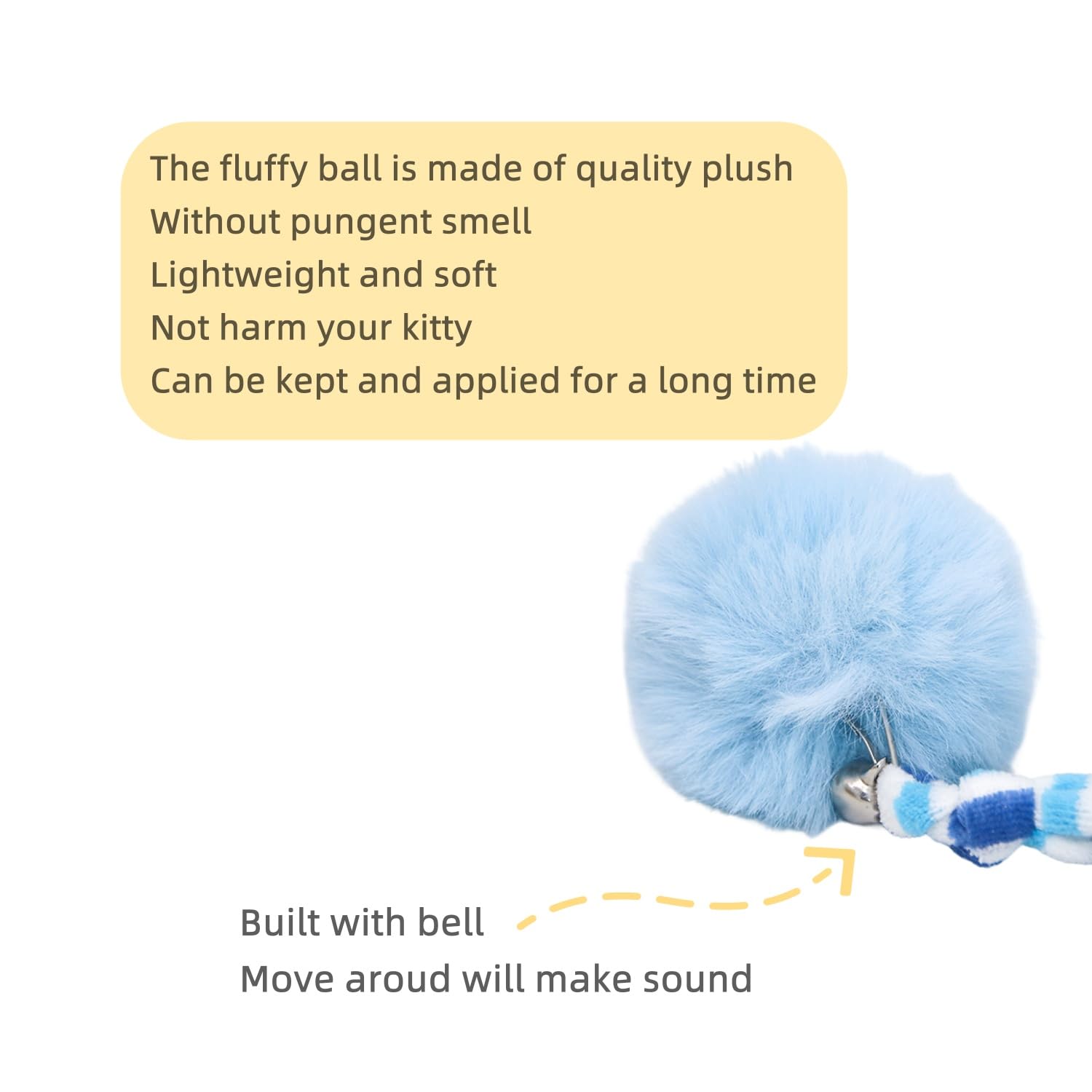 3Pcs Cat Spring Toys with Ball - Interactive Hanging Kitten Toys with Bell, Long Tail & Soft Plush for Indoor Cats - Perfect for Playtime, Exercise and Bonding with Your Feline Friend