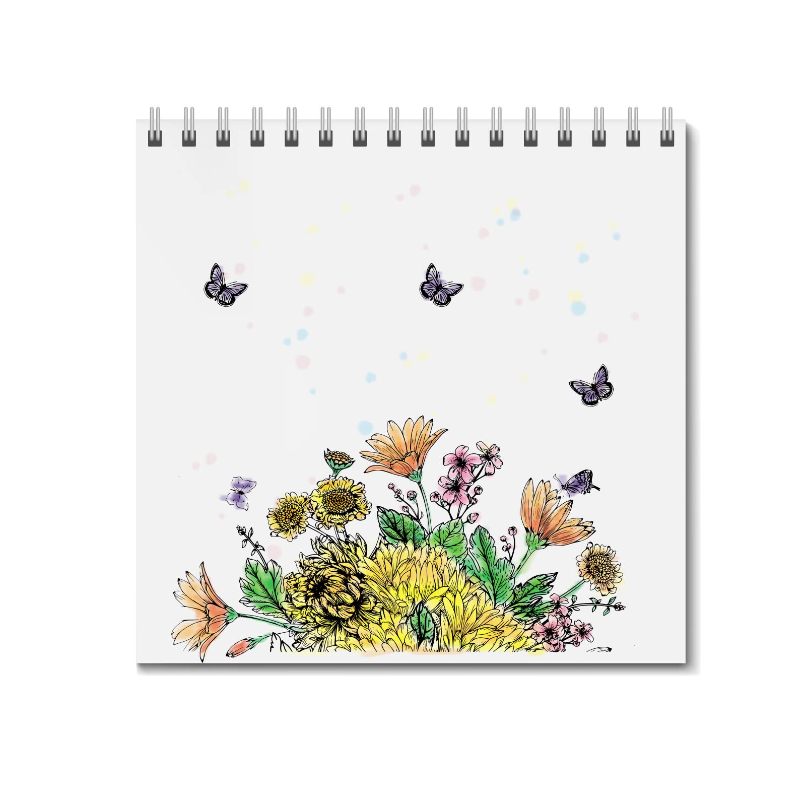Sunflower Clear Rubber Stamps for Card Making & Scrapbooking - DIY Spring Flower Background Stamps for Bullet Journal, Handmade Crafts & Notebook Decoration - Perfect for Wedding Invitations, Greeting Cards, and Art Journaling