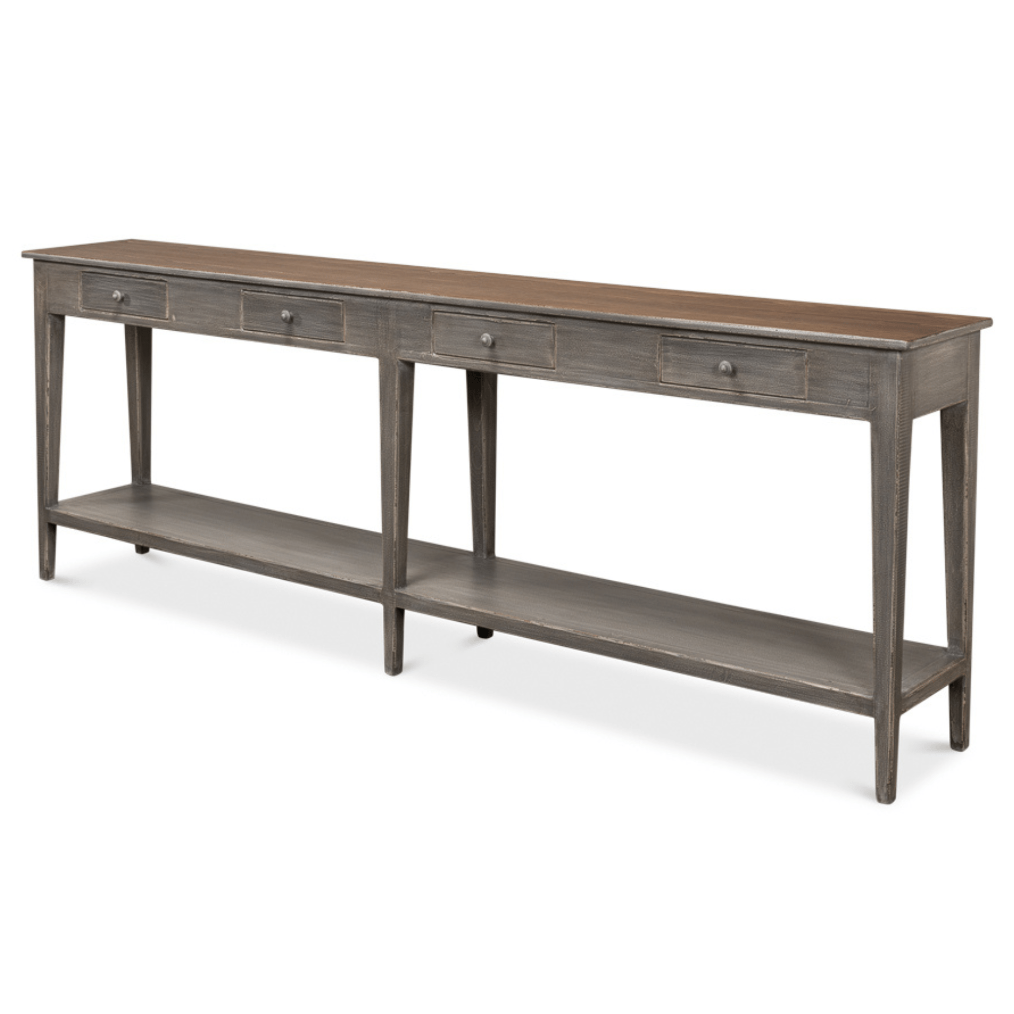 Modern Somerset Island Console Table - Elegant Entryway Sofa Table for Hallway, Living Room & Bedroom - Sturdy Wooden Hall Table with Storage Shelf - Perfect for Home Decor & Small Space Organization
