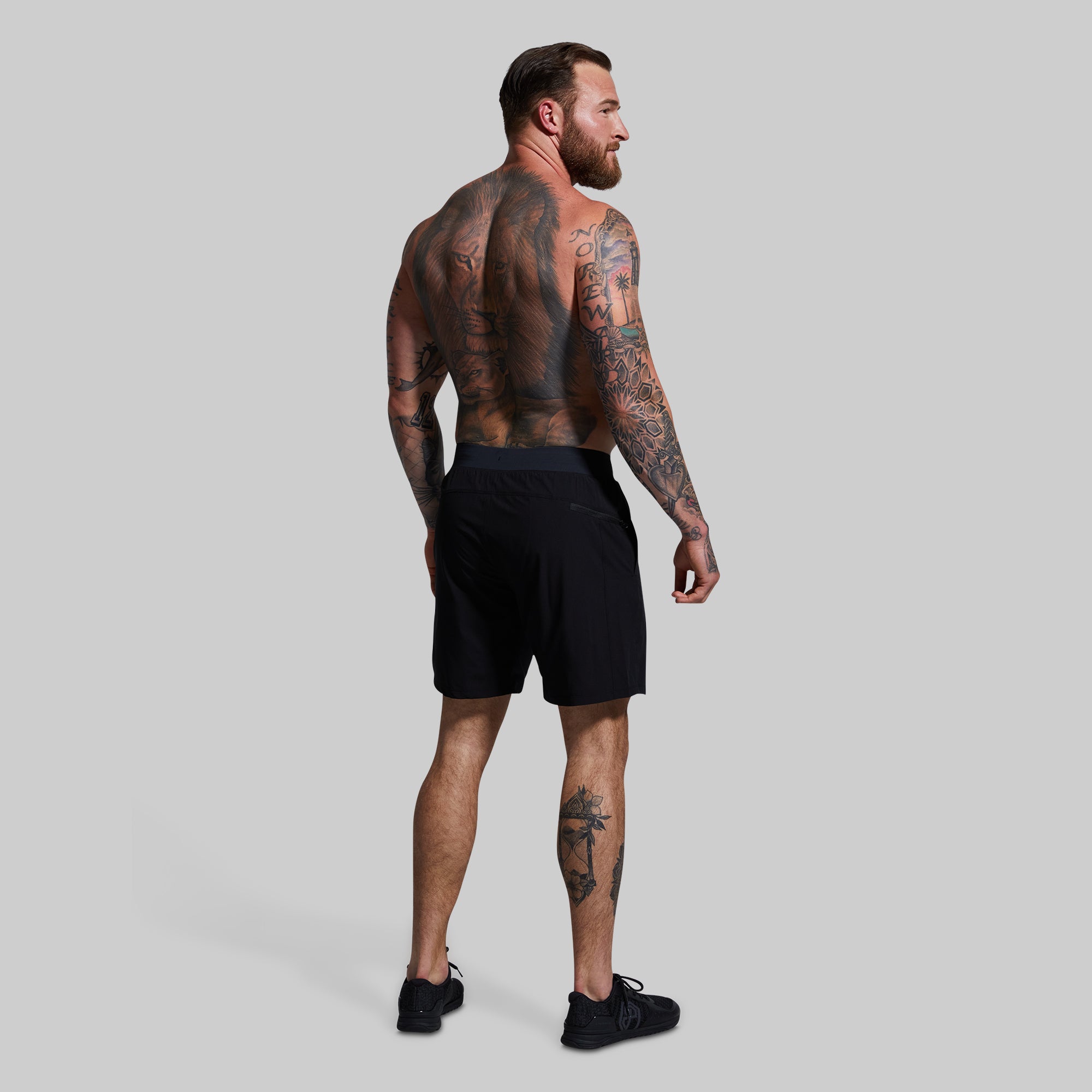 Versatile Compression Shorts for Men - 9-Inch Workout Running Gym Shorts (Black) - Perfect for Training, Jogging & Active Lifestyles