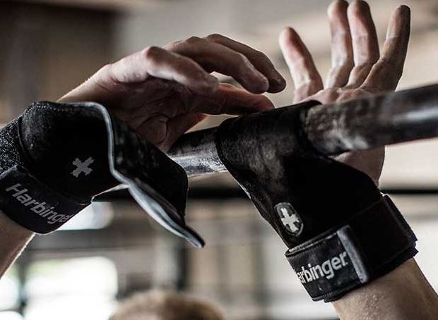 Harbinger Lifting Grips - Weight Lifting Hand Grips for Gym, Workout & Strength Training - Improve Grip & Reduce Calluses - Perfect for Powerlifting, CrossFit & Bodybuilding