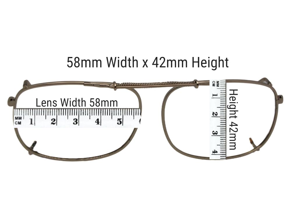 Rectangle Non-Polarized Clip-On Sunglasses for Men & Women – Universal Fit for Prescription Glasses – Perfect for Driving, Reading & Outdoor Activities