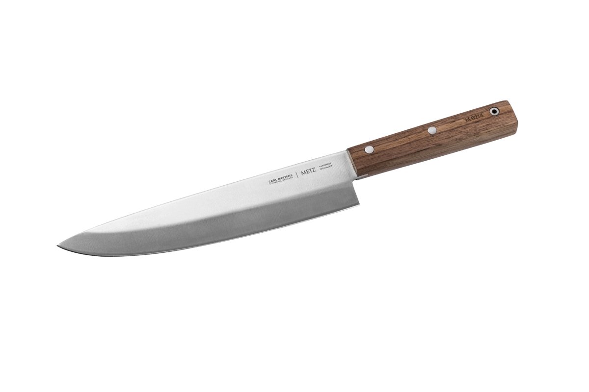 Premium Carl Mertens Metz 9-Inch BBQ Knife - High-Quality German Stainless Steel Chef Knife for Grilling, Slicing Meat & Outdoor Cooking - Perfect for Backyard BBQs, Camping & Tailgating