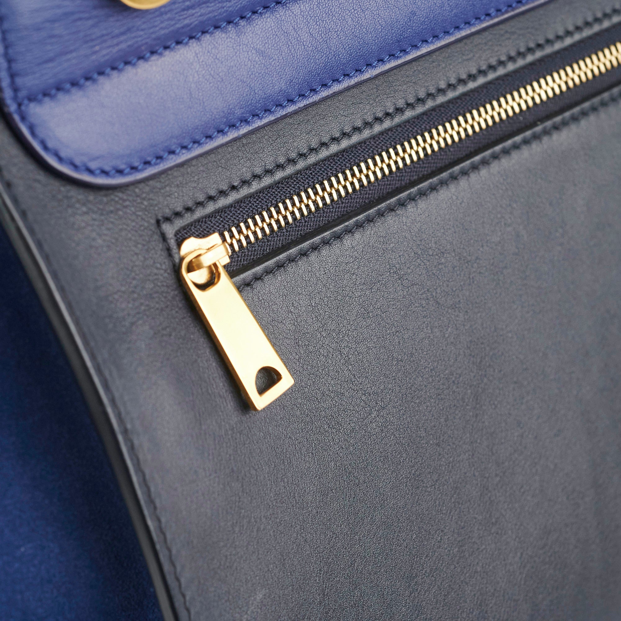 Celine Small Trapeze Handbag in Blue & Black - Stylish Crossbody Bag for Women | Perfect for Work, Travel & Evening Events