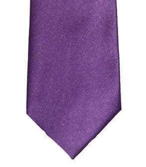 Cavani Purple Plain Satin Tie Set for Men - Elegant Formal Necktie for Weddings, Business & Special Occasions