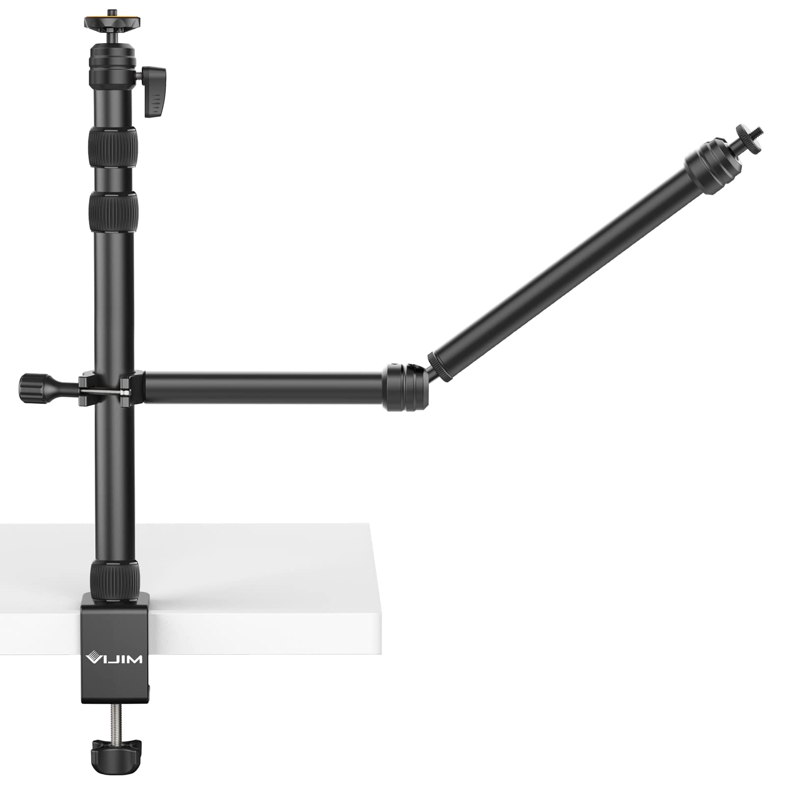 VIJIM LS11 Camera Desk Mount with Auxiliary Holding Arm + ULANZI Flexible Desk Mount Stand - Perfect for Live Streaming, Vlogging & Video Conferencing