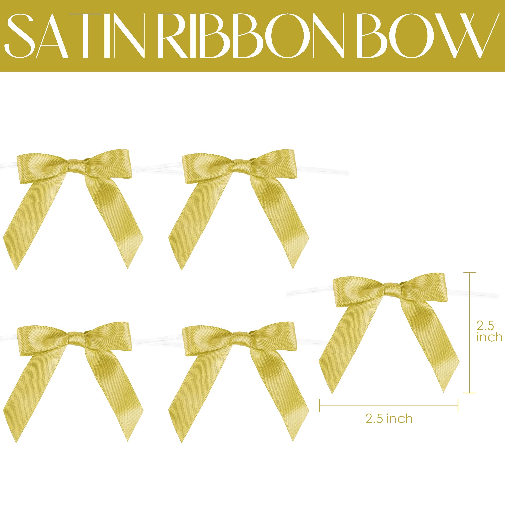 Small Gold Bows 2.5