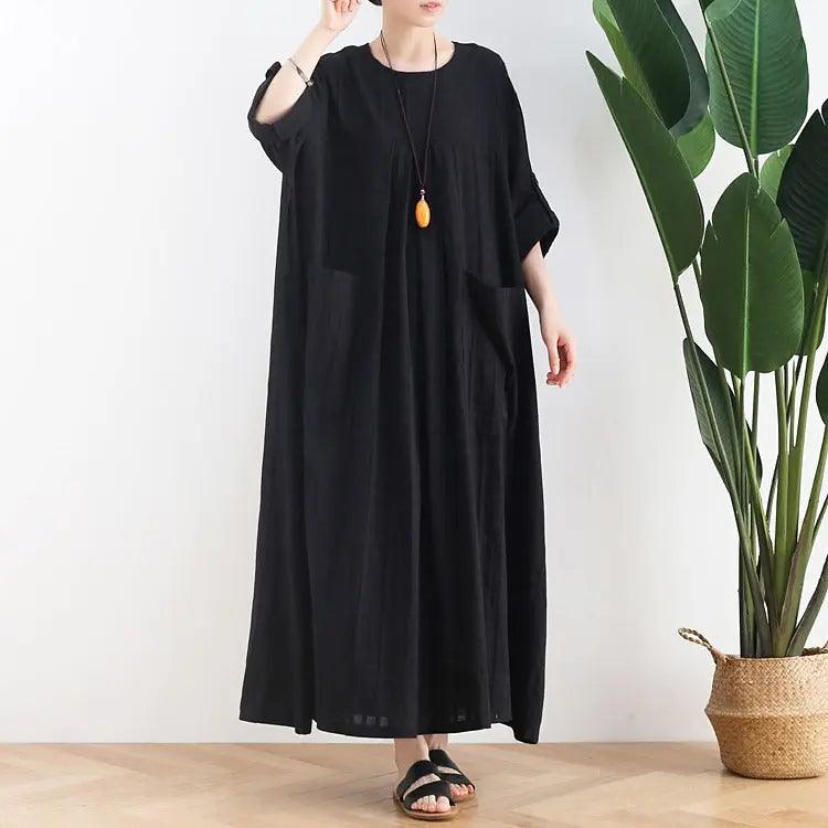 Women's White Cotton Ankle-Length Maxi Dress - Perfect for Summer, Beach, and Casual Outings