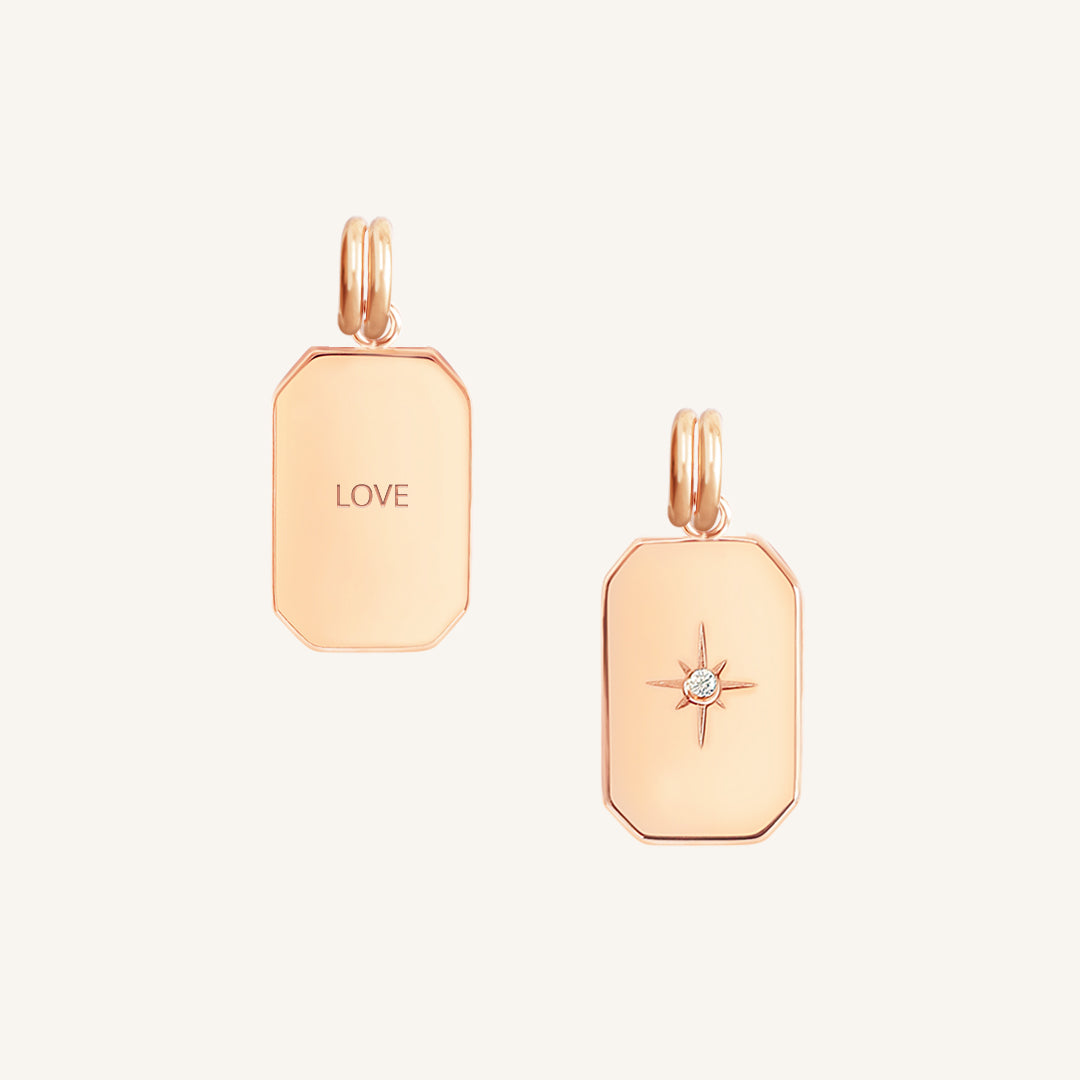 Love Charm Necklace - Elegant Engraved Pendant for Women, Perfect Gift for Valentine's Day, Anniversary & Romantic Occasions