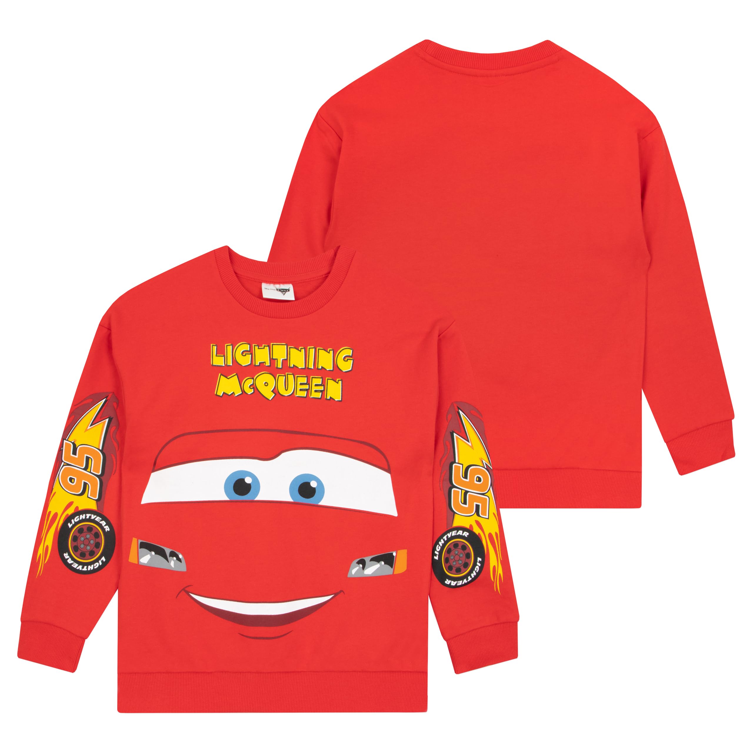 Disney Cars Lightning McQueen Boys' Sweater - Cute Cartoon Character Pullover for Kids (Sizes 2T-8) - Perfect for Birthday Gifts, Christmas & Daily Wear