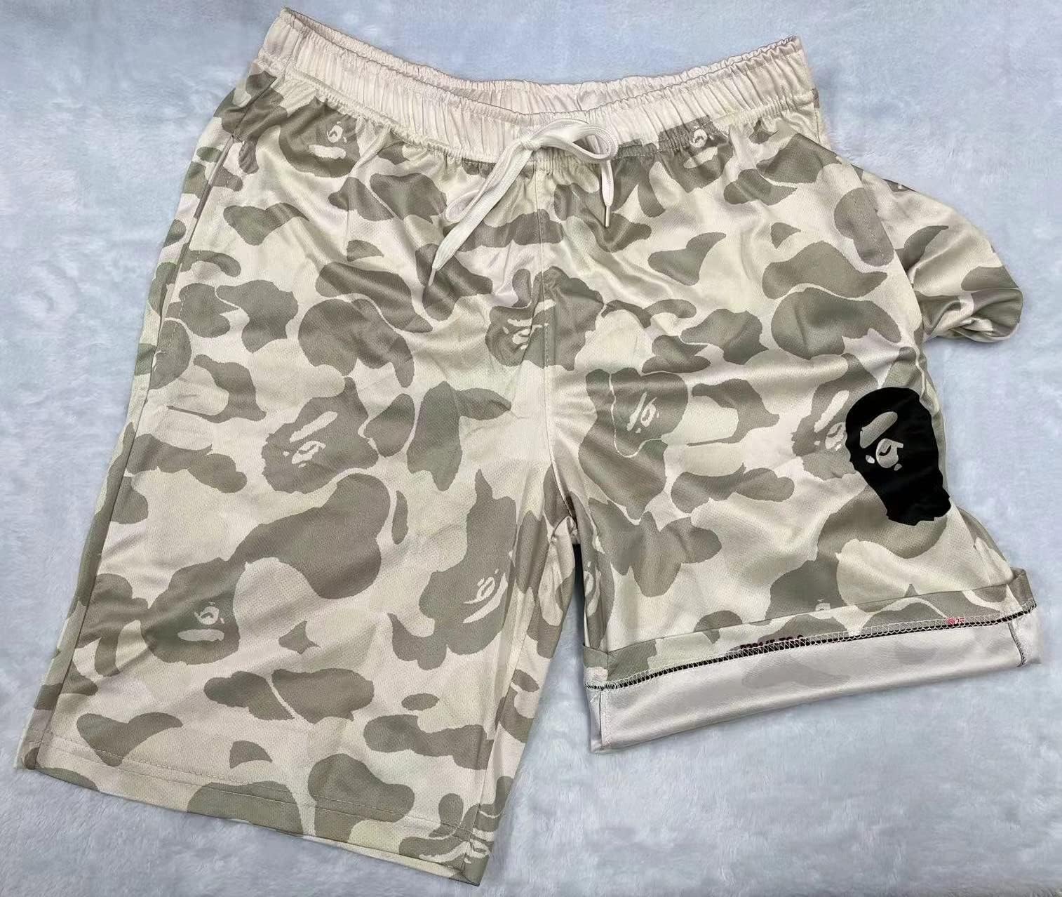 Shark Camo Unisex Quick-Dry Sports Shorts - Lightweight Casual Swim Trunks for Men & Women - Perfect for Beach, Swimming, Gym & Outdoor Activities