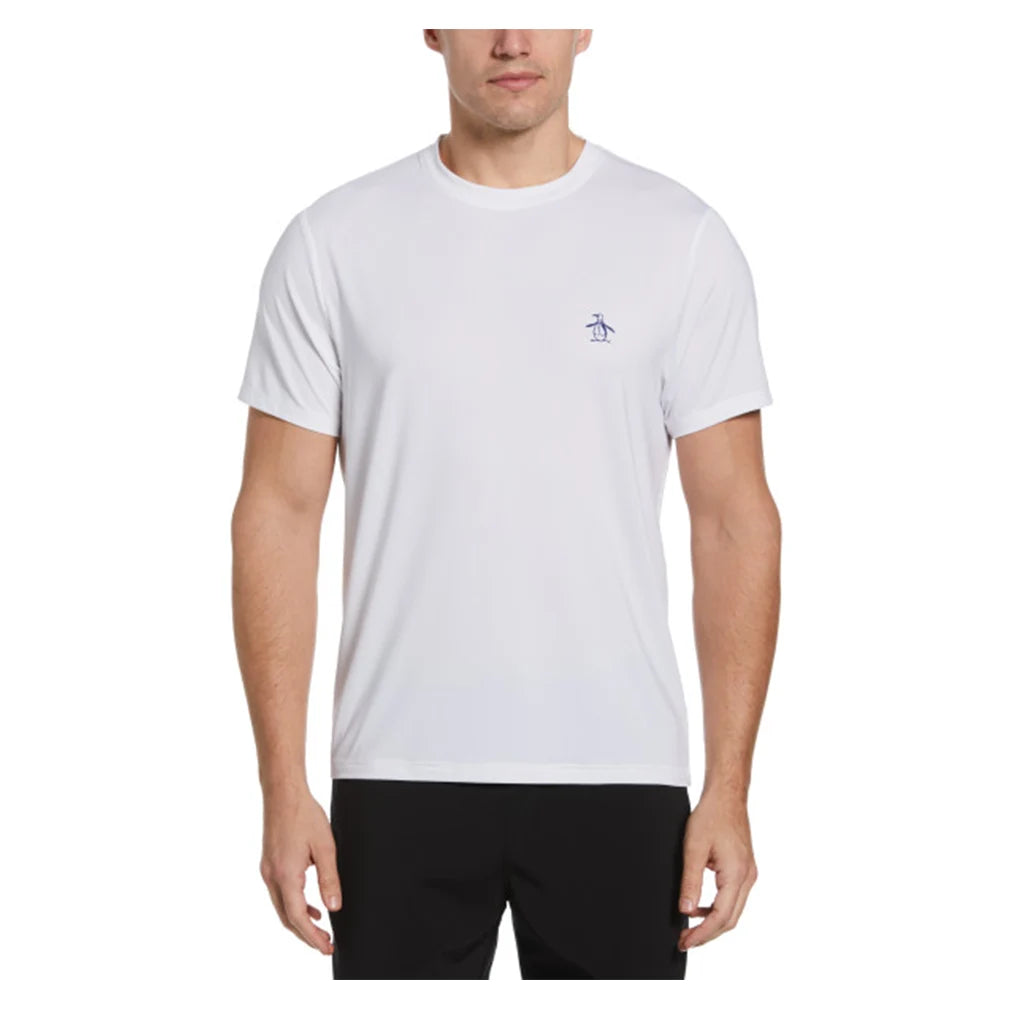 Men's Breathable Short Sleeve Tennis Shirt - Moisture Wicking Athletic Crew Neck Tee for Tennis, Golf & Casual Wear