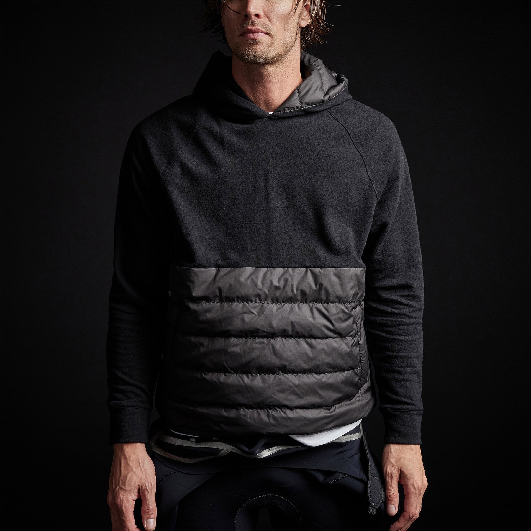 Men's Black Pullover Hooded Jacket - Lightweight & Comfortable for Outdoor Activities & Casual Wear