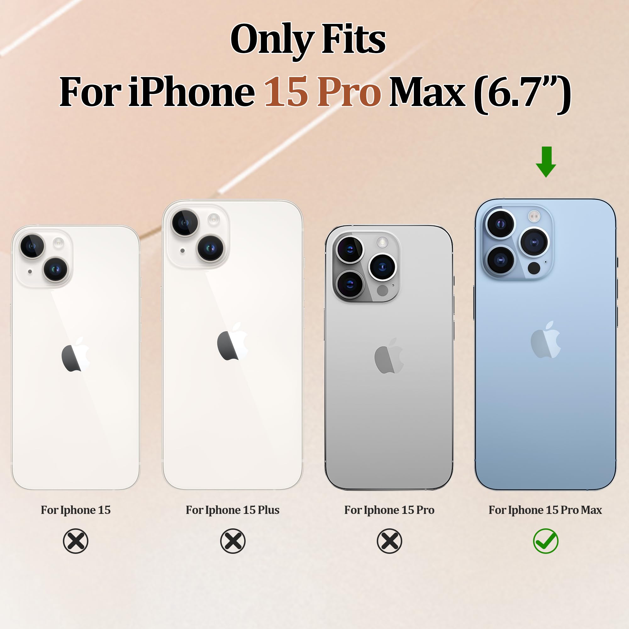Premium Genuine Leather Case for Apple iPhone 15 Pro Max - Magnetic Charging, Shockproof Slim Design, Built-in Strong Magnets, Scratch-Resistant Microfiber Lining (Brown) - Perfect for Work, Travel & Everyday Protection