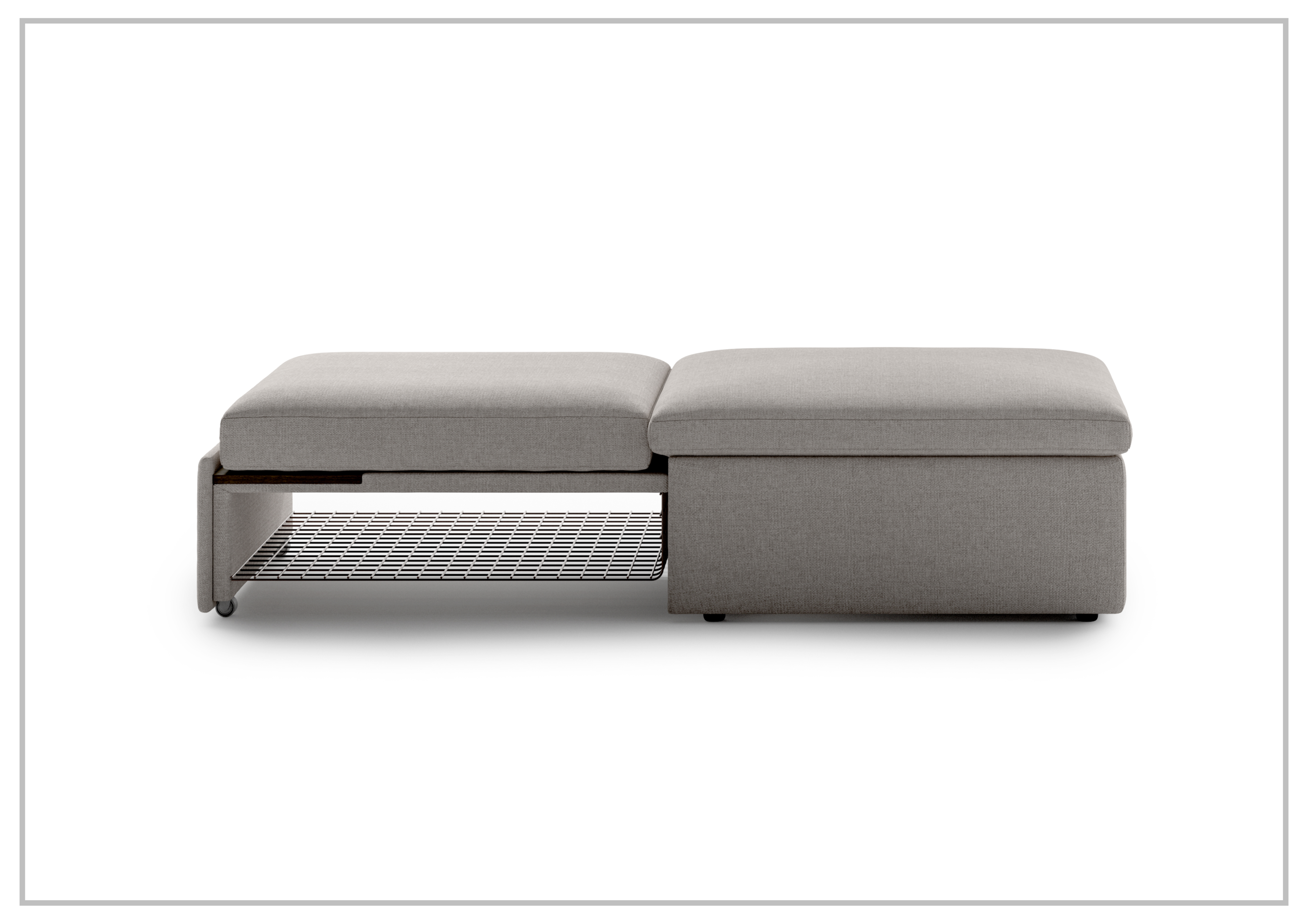 Luonto Otto Cot Size Sleeper Ottoman with Storage Drawer - Convertible Daybed for Guest Room, Nursery & Small Space Living - Perfect for Apartments, Dorms & Home Offices