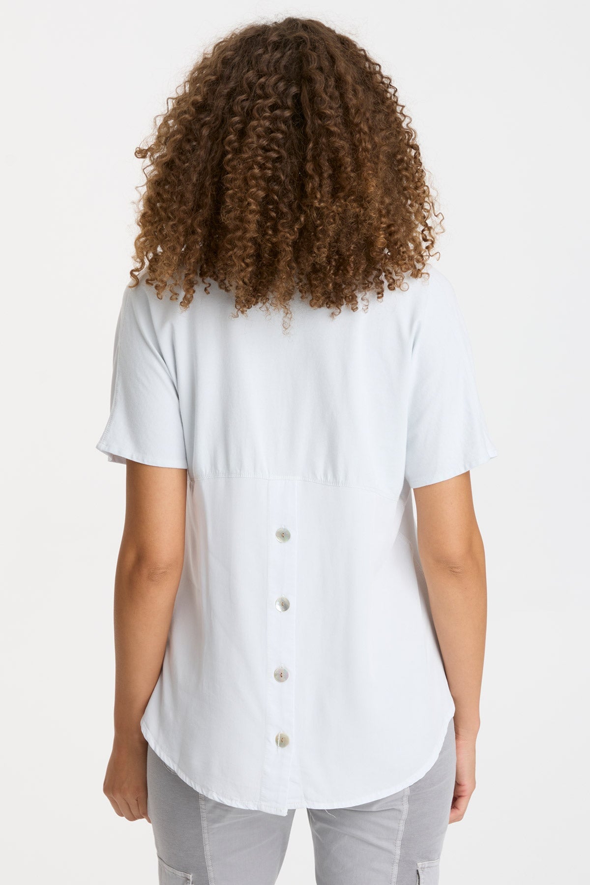 Stylish Twill Clara Top with Fantail Pigment Print - Perfect for Casual Outings & Summer Fashion