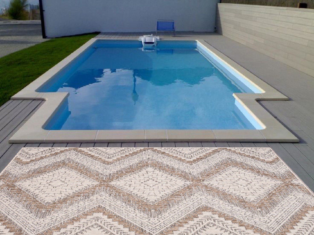 Premium Polypropylene Ivory Sand Rug - Indoor/Outdoor Durable & Soft - Perfect for Living Room, Bedroom, Patio & Deck Decor