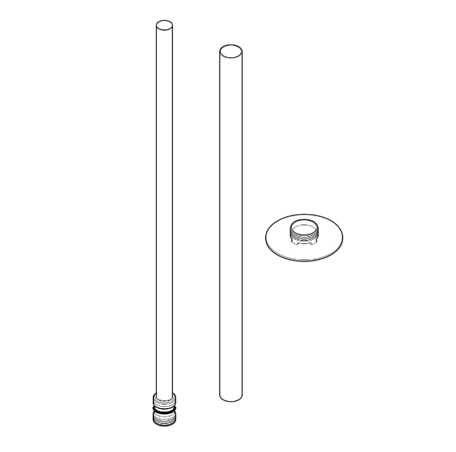 Chrome Ceiling Fed Shower Arm 1.1799.006 - Modern Bathroom Fixture for Spa-Like Shower Experience