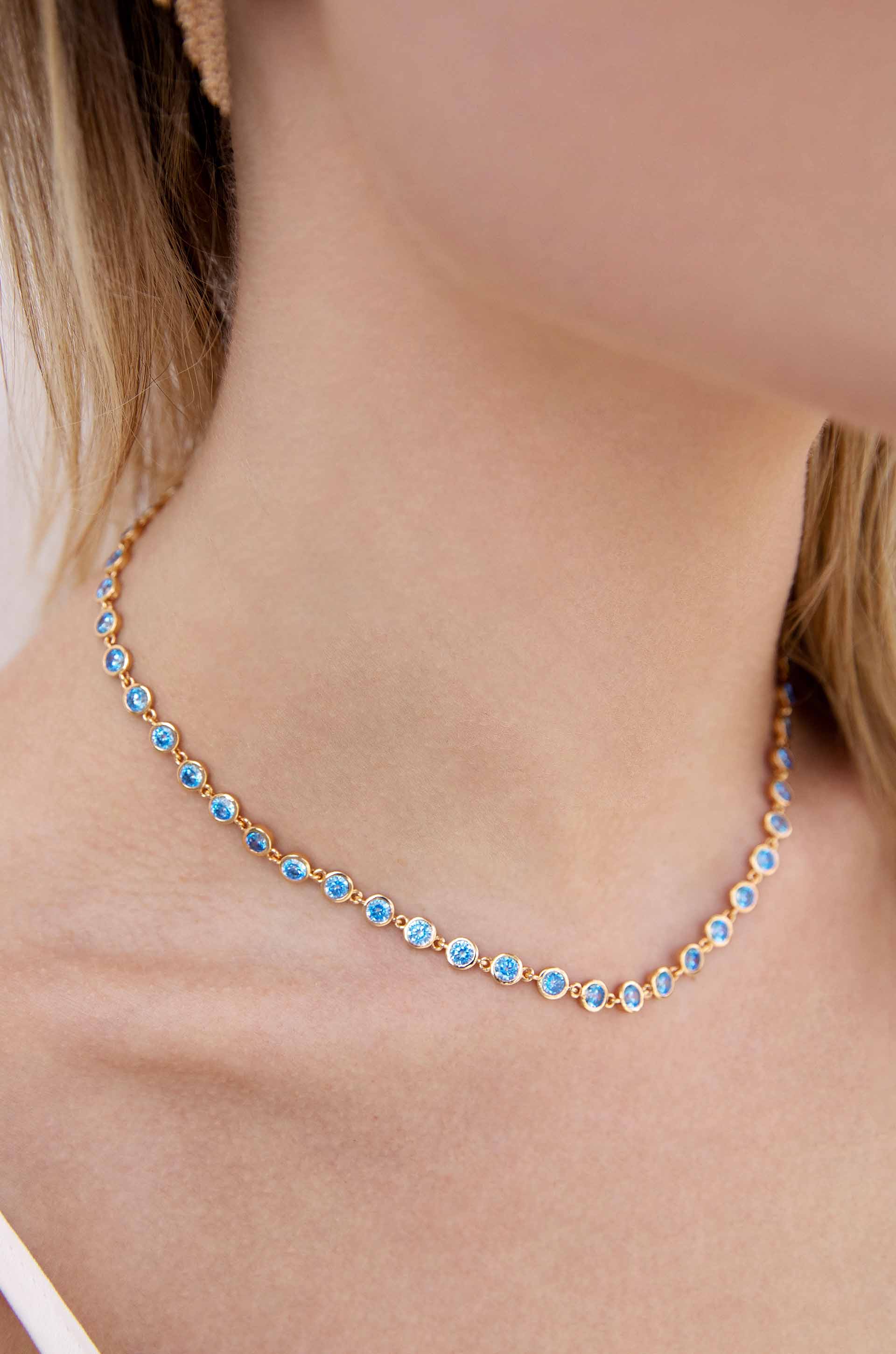 Elegant Crystal Disc & Link Necklace for Women | Trendy Layered Chain Jewelry for Daily Wear & Special Occasions