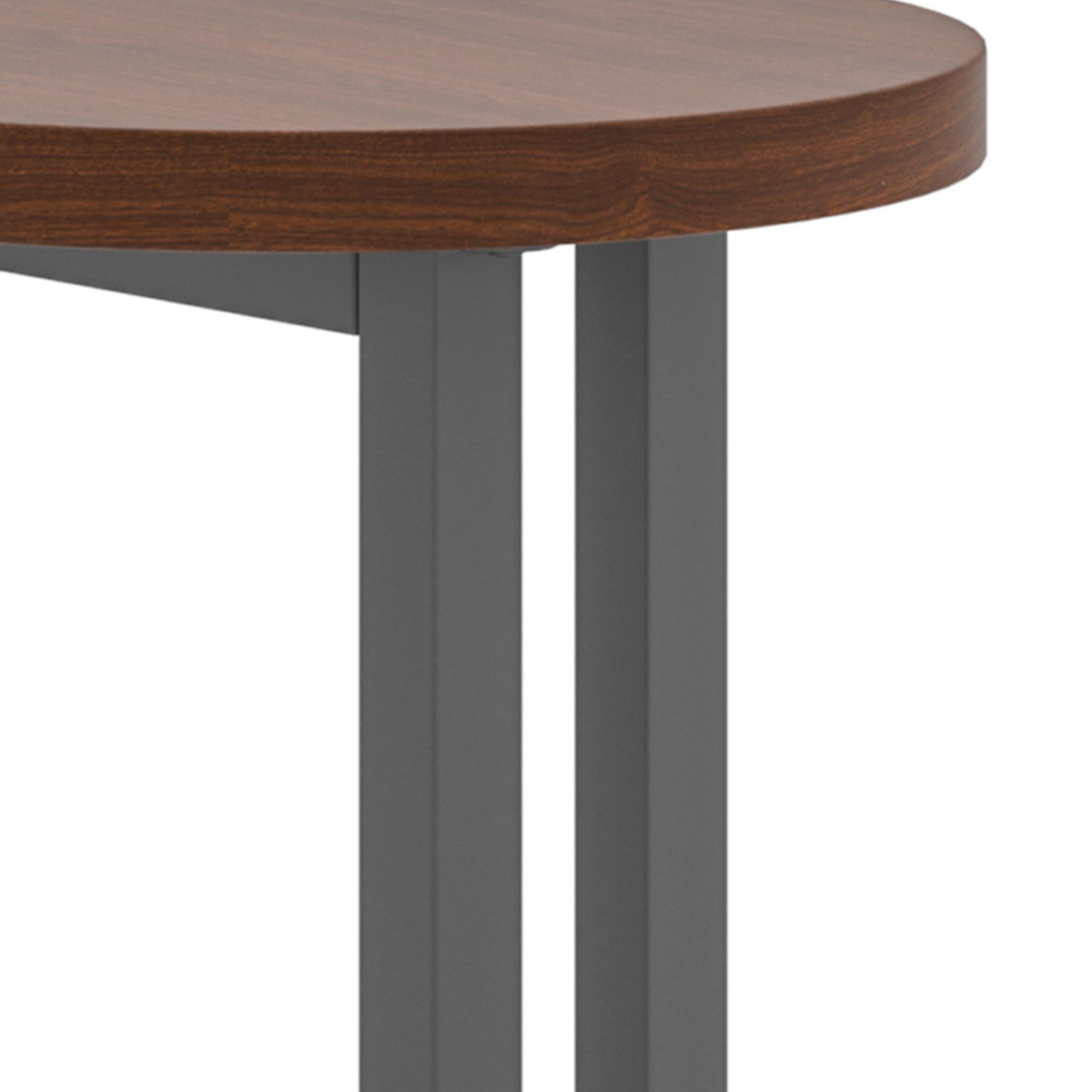 Homestyles Merge End Table - Brown Wood Nightstand for Living Room, Bedroom, or Office - Perfect for Lamps, Books, and Decor