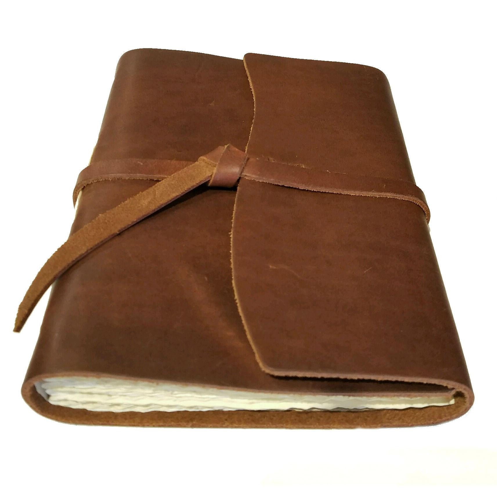 Premium Leather Bound Sketchbook & Journal for Artists - Handmade Genuine Leather Cover, Thick Acid-Free Paper - Perfect for Drawing, Writing & Travel