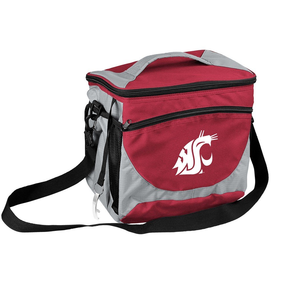 Official WSU Cougars 24 Can Insulated Cooler Bag - Portable Beer & Beverage Cooler for Tailgating, Camping, Picnics & Outdoor Parties