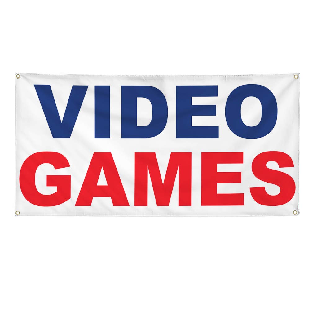 Custom Vinyl Banner for Video Games & Business - 60x144 Inches, Weatherproof Outdoor Sign with 10 Grommets (Multiple Sizes Available in Blue & Red) - Perfect for Gaming Events, Store Promotions & Industrial Yard Signs