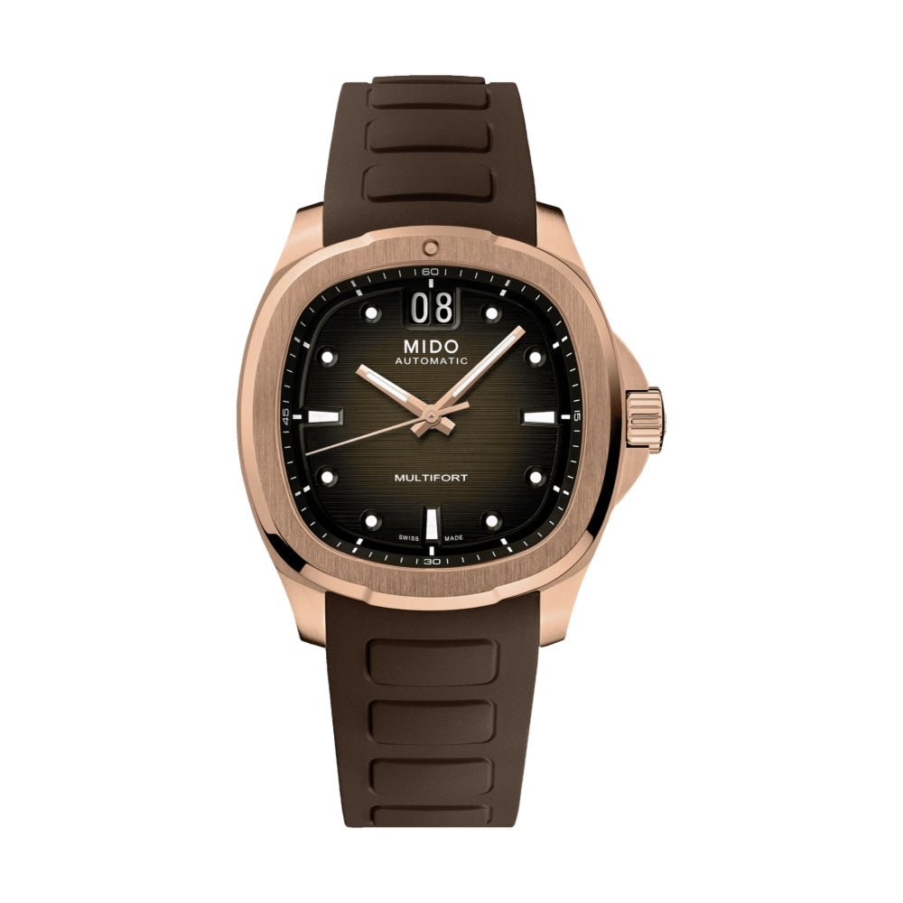 Multifort TV Big Date Rose Gold Tone Watch - Luxury Men's Chronograph Timepiece for Business, Casual & Formal Occasions