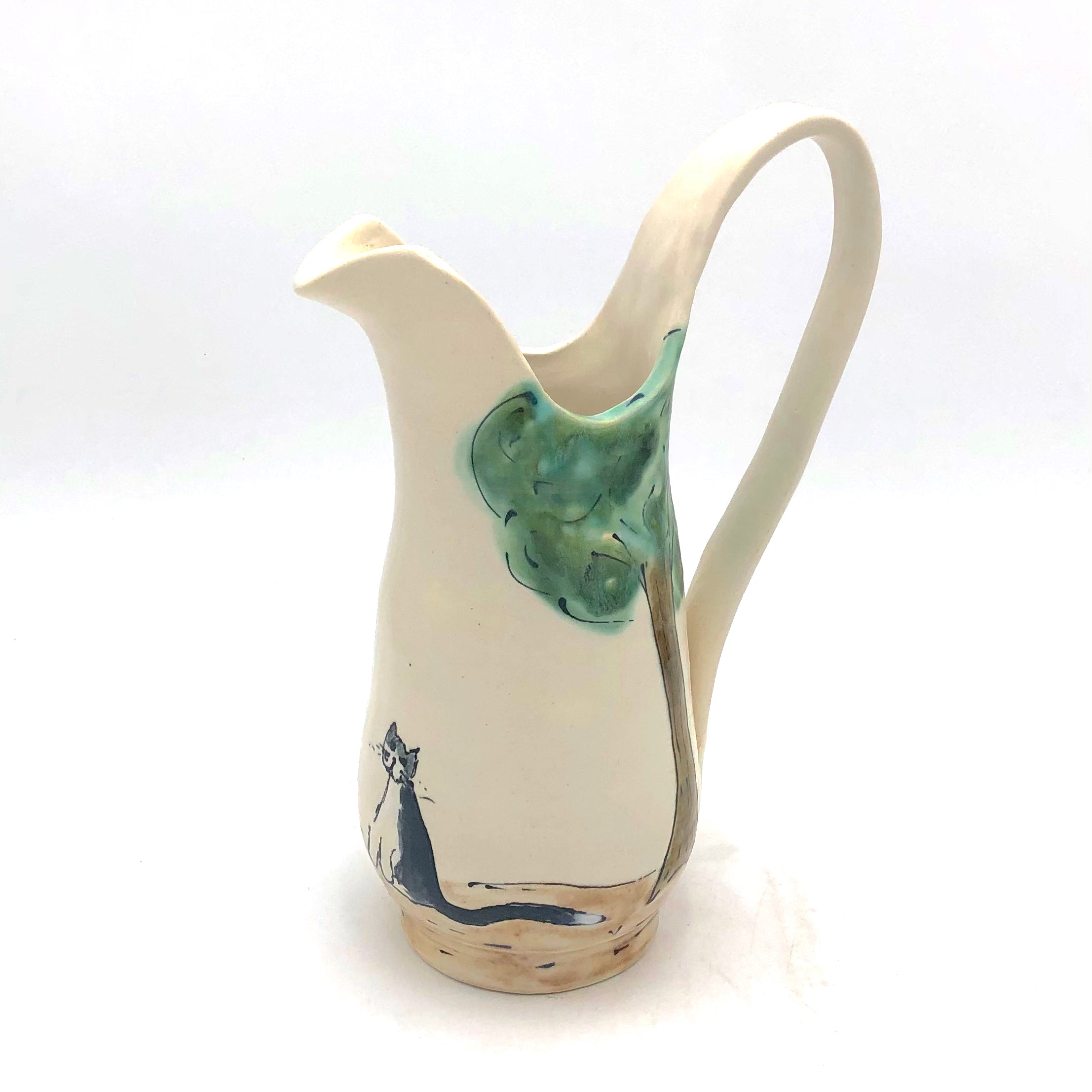 Grace's Muse Handpainted Porcelain Pitcher - Elegant Floral Design Water Pitcher for Tea, Lemonade & Home Decor | Vintage Style Kitchen Accessory for Dining Table & Gift Giving