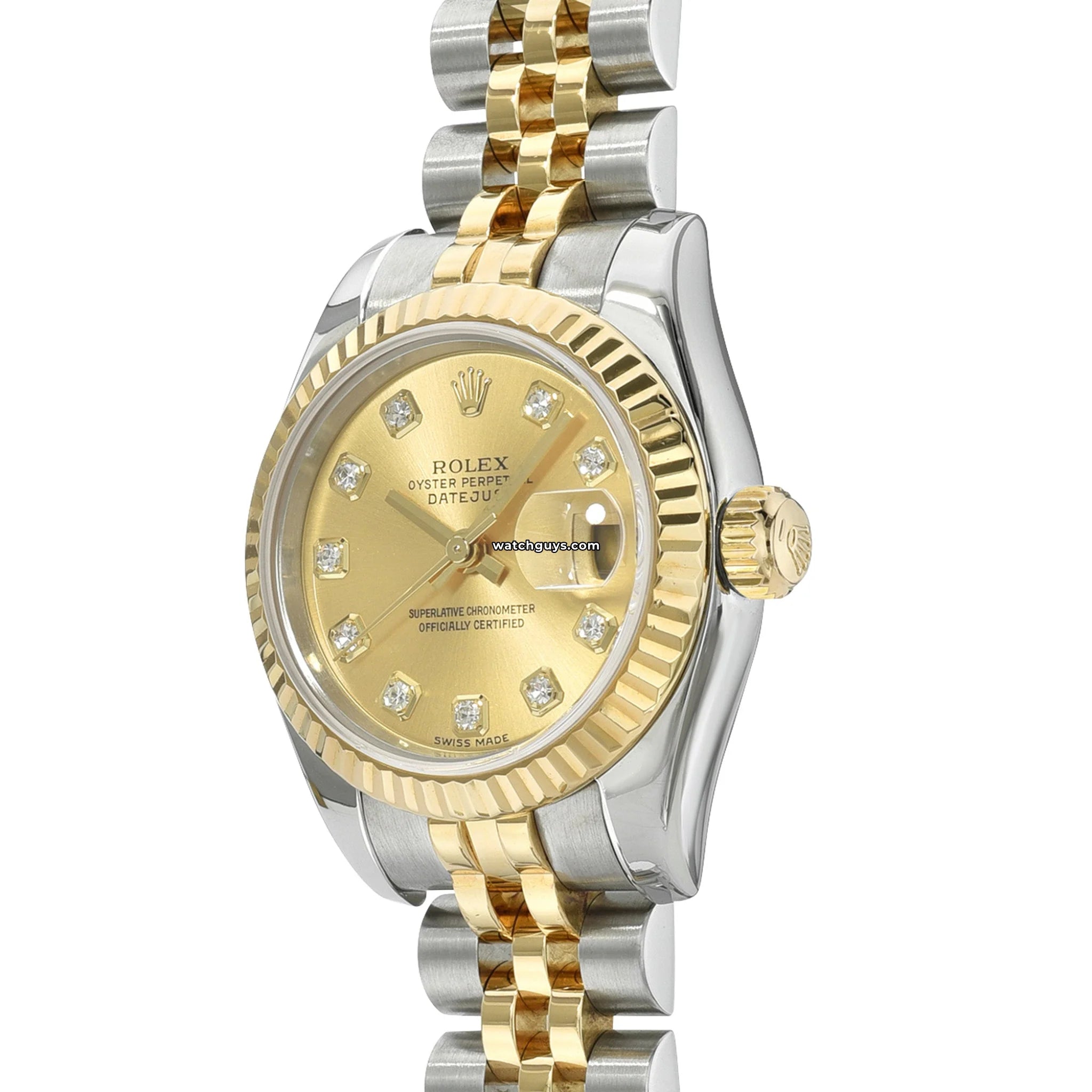 Rolex Datejust 179173 Ladies Watch - 18K Gold & Stainless Steel, Champagne Dial with Diamond Markers, Jubilee Bracelet - Perfect for Luxury Gifts, Anniversaries & Special Occasions