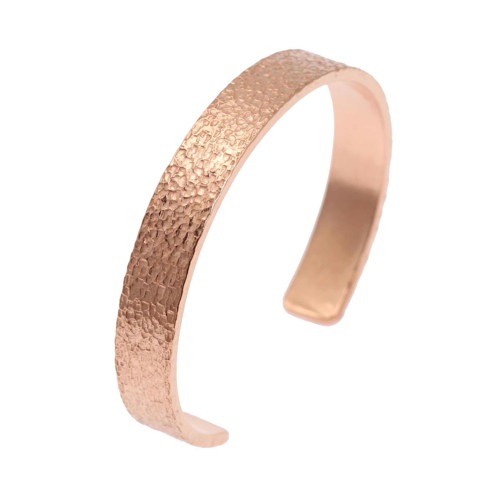 Men's Textured Copper Cuff Bracelet - 10mm Wide Handmade Bangle for Casual Wear & Gift Giving | Perfect for Everyday Style, Weddings & Special Occasions