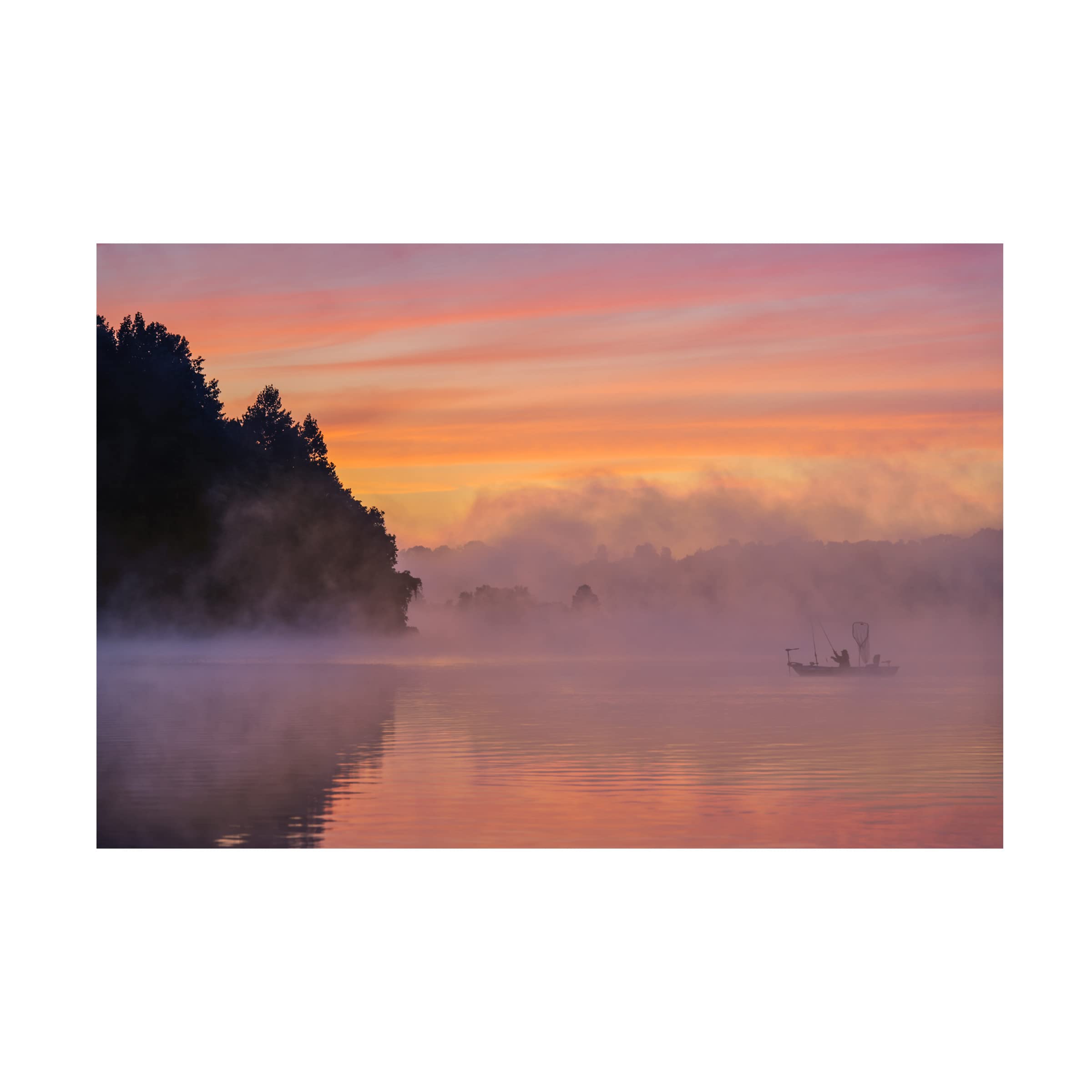 Trademark Fine Art 'Morning Fishing' Canvas Wall Art by Austin - Perfect for Living Room, Bedroom & Office Decor