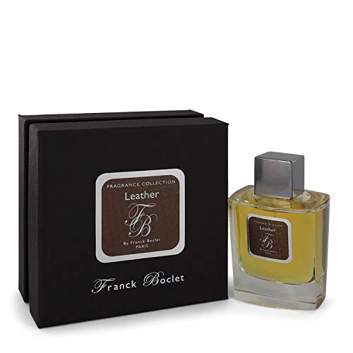 Franck Boclet Leather Cologne for Men - 3.4 oz Eau De Parfum Spray | Premium Long-Lasting Fragrance with Rich Leather Notes | Perfect for Date Night, Office & Special Occasions
