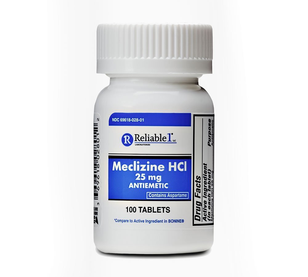Meclizine HCL 25mg 100 Tablets (6 Pack) - Motion Sickness Relief for Travel, Vertigo & Nausea - Long-Lasting Anti-Nausea Medication for Cars, Boats & Planes